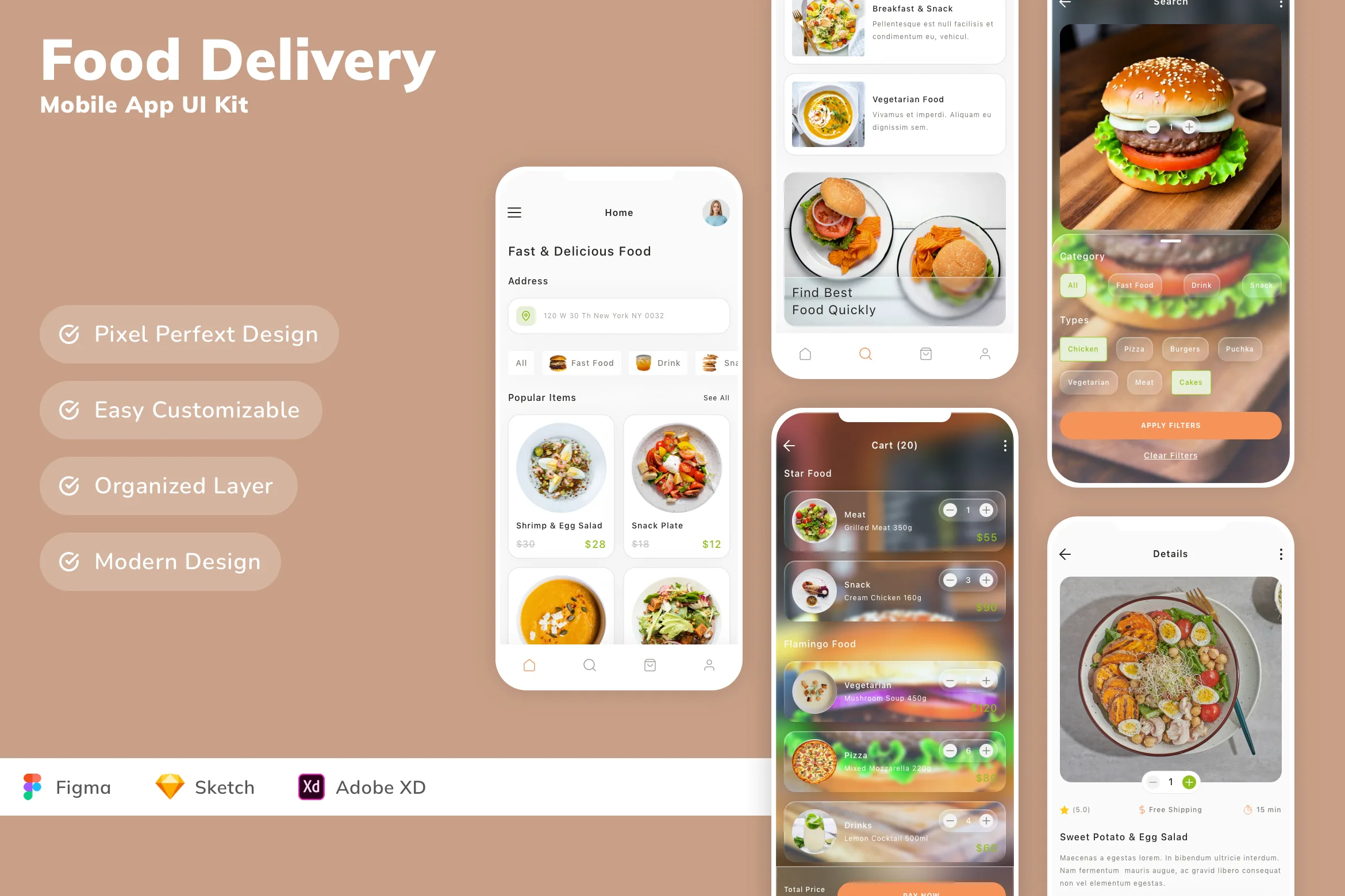 Food Delivery Mobile App UI Kit