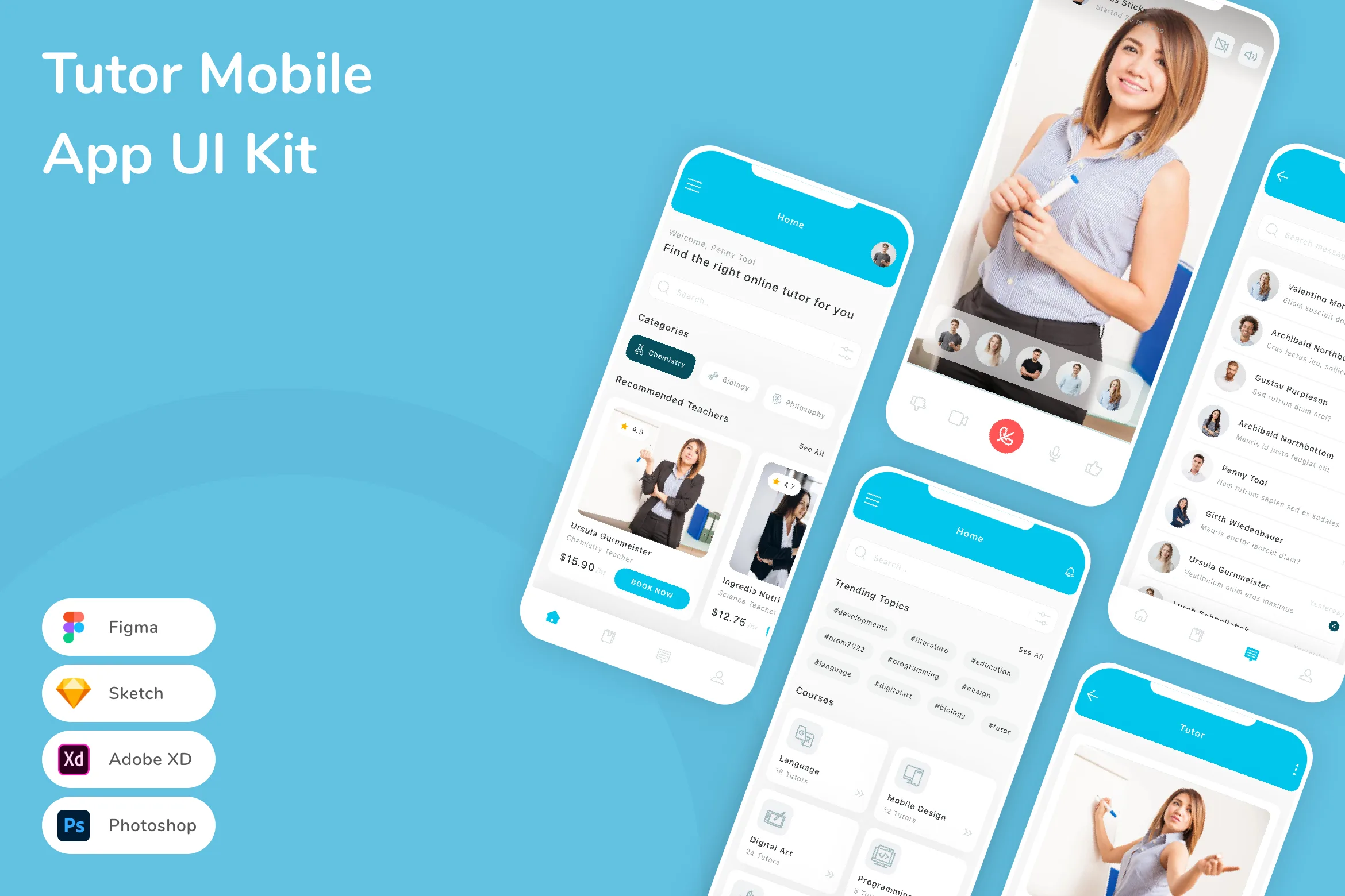 Tutor Mobile App UI Kit