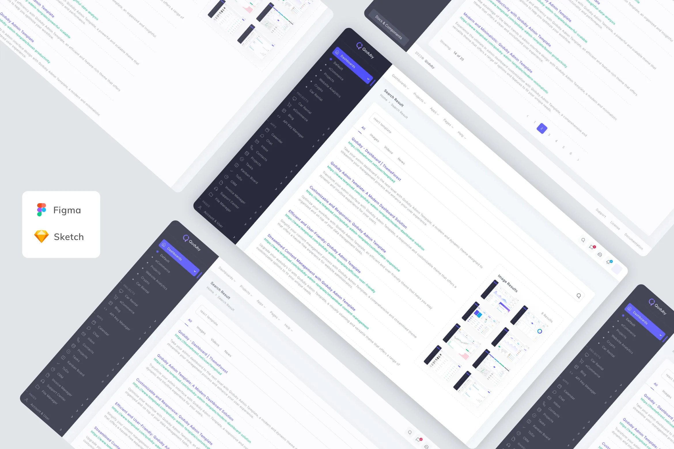 Search Admin Dashboard Template UI Kit