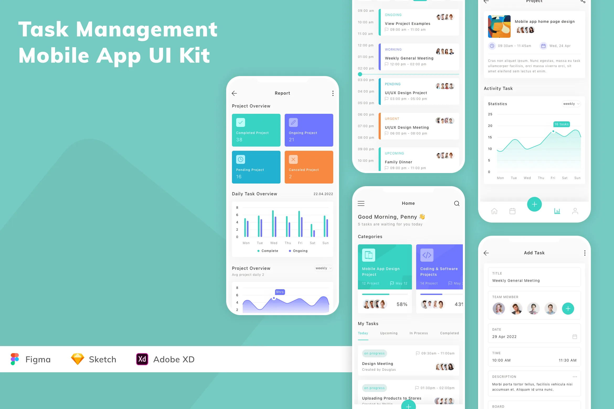 Task Management Mobile App UI Kit