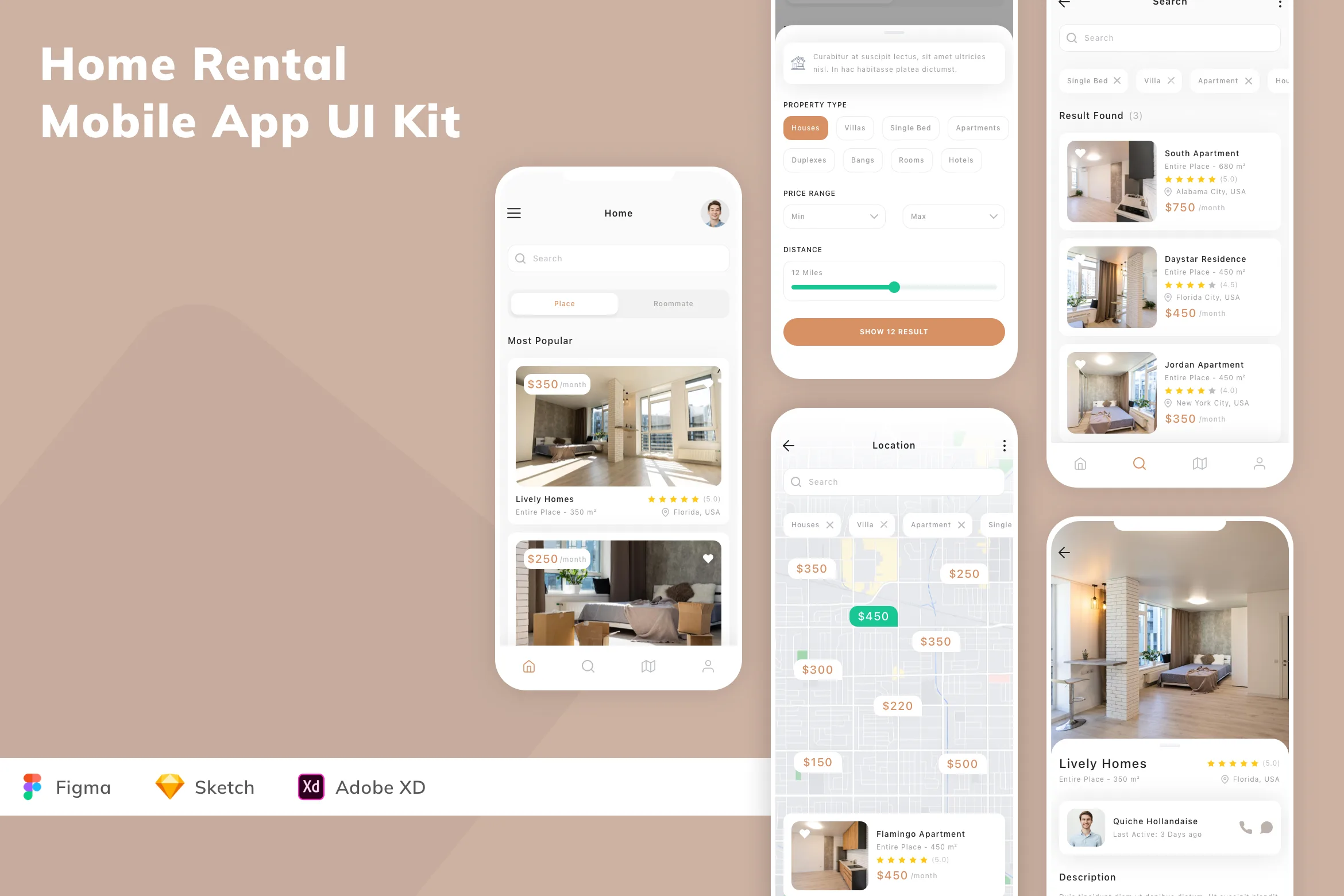 Home Rental Mobile App UI Kit