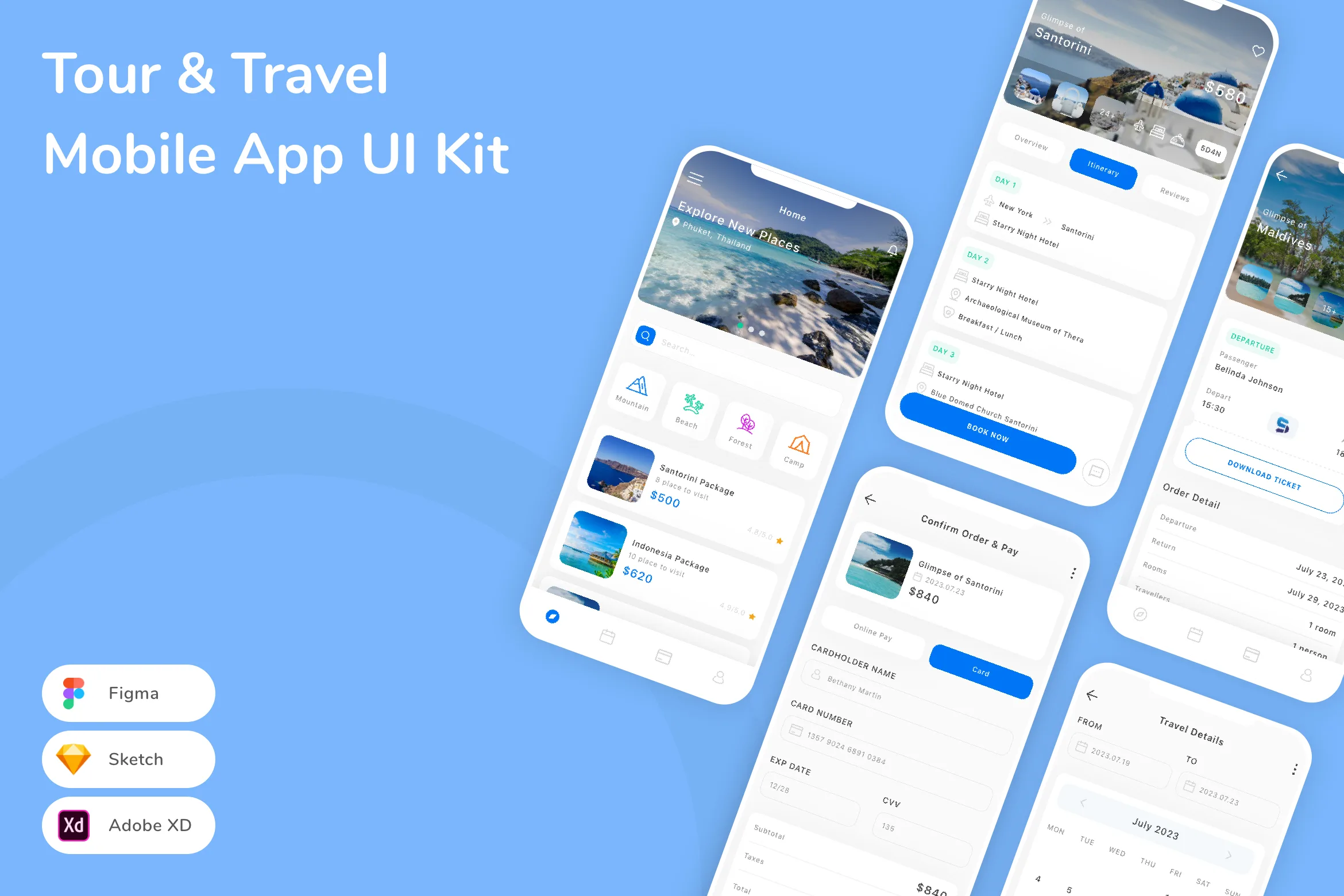 Tour & Travel Mobile App UI Kit