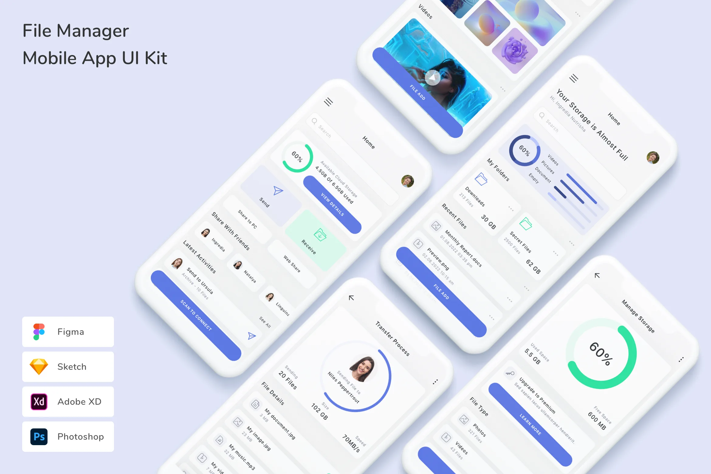 File Manager Mobile App UI Kit