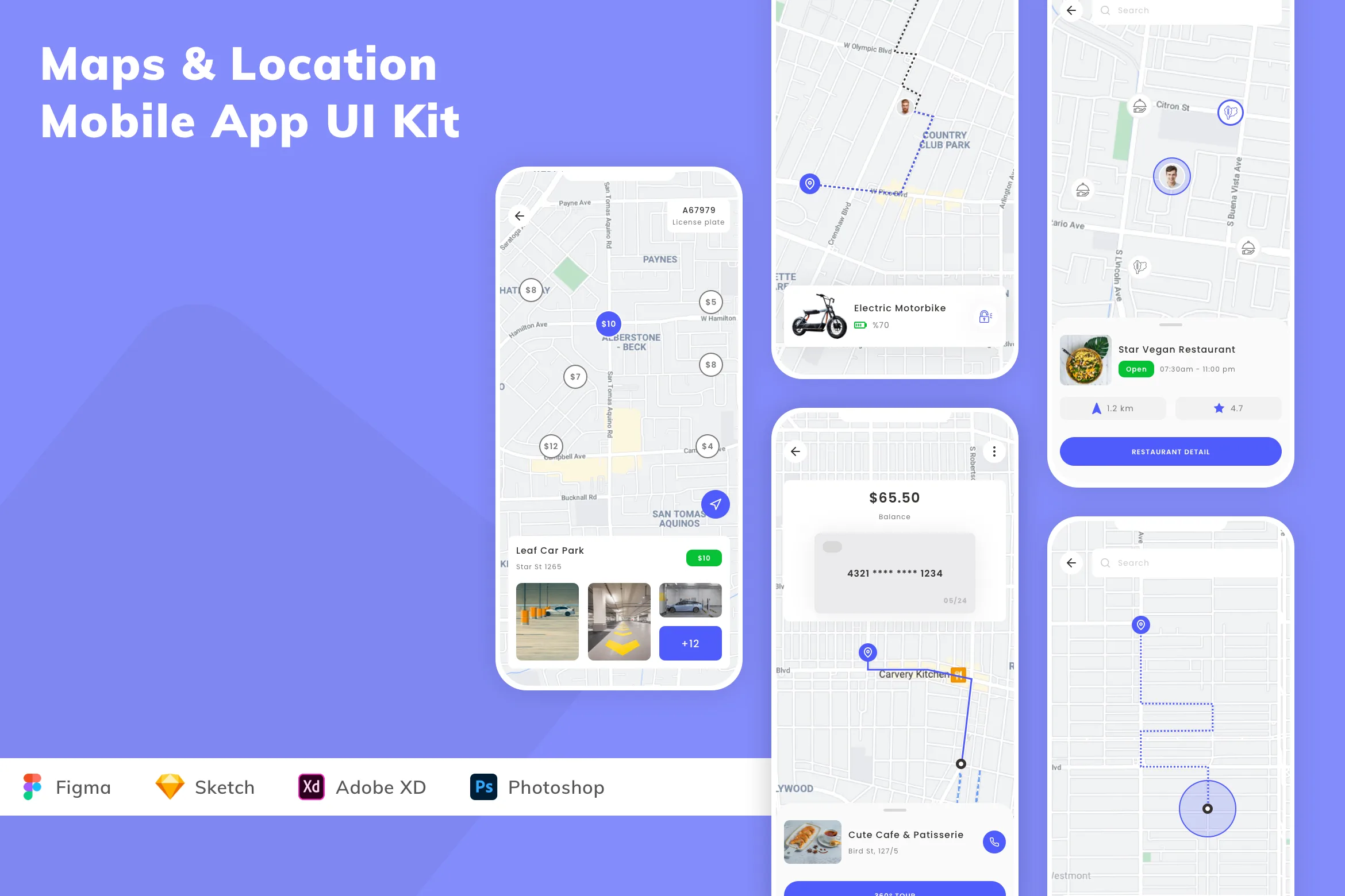 Maps & Location Mobile App UI Kit