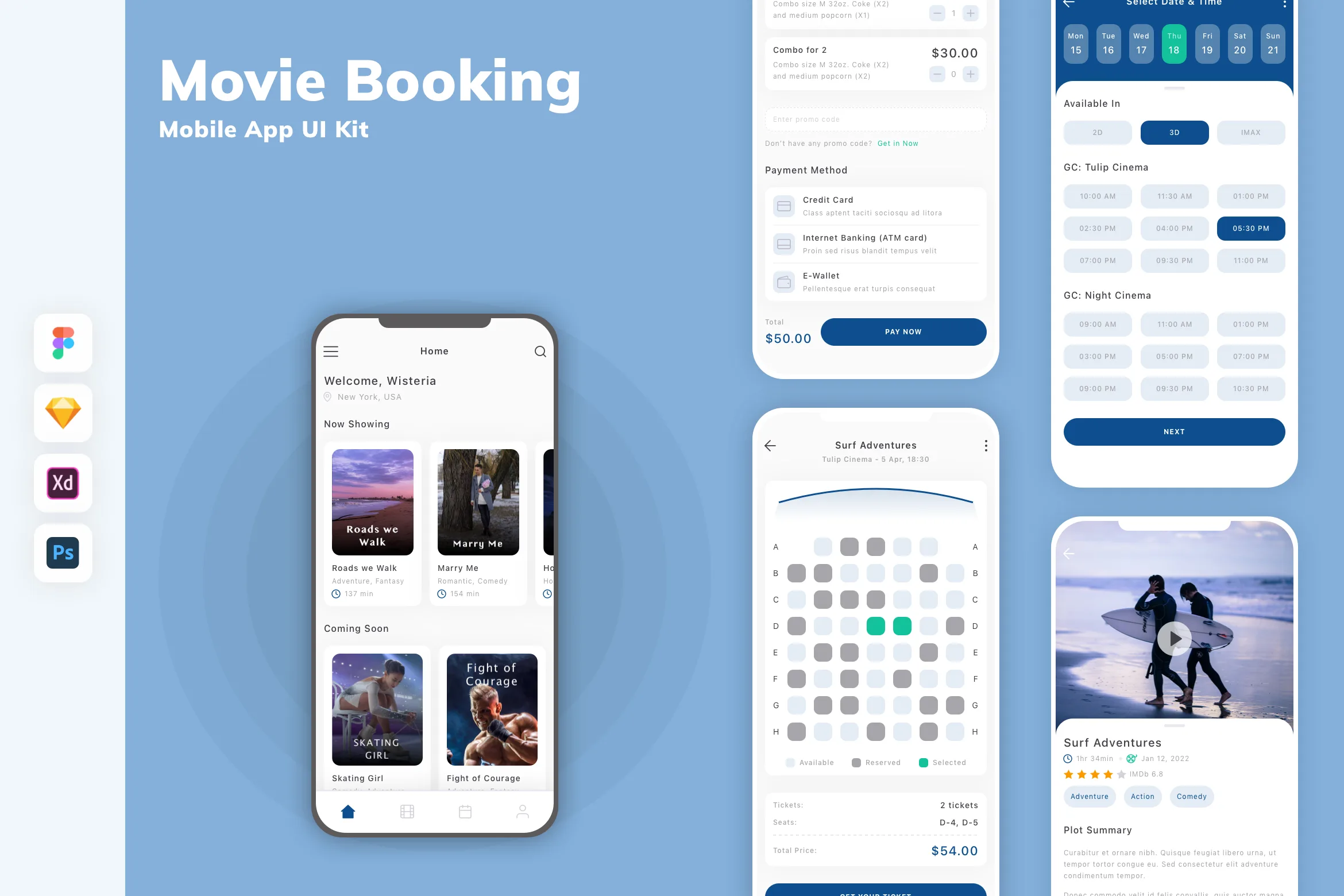 Movie Booking Mobile App UI Kit