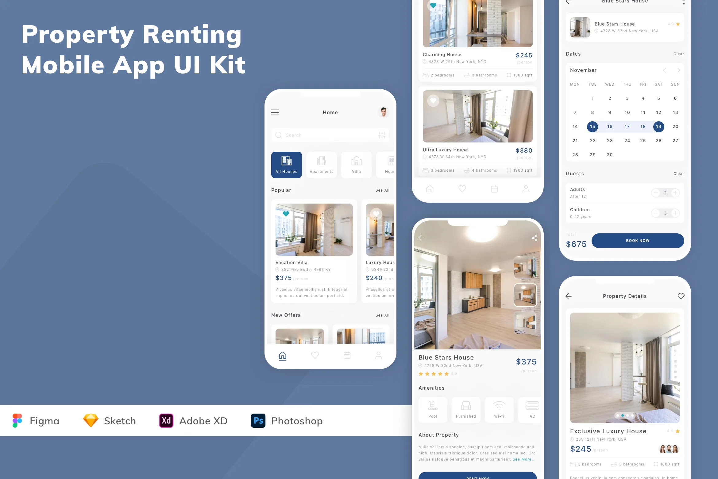 Property Renting Mobile App UI Kit