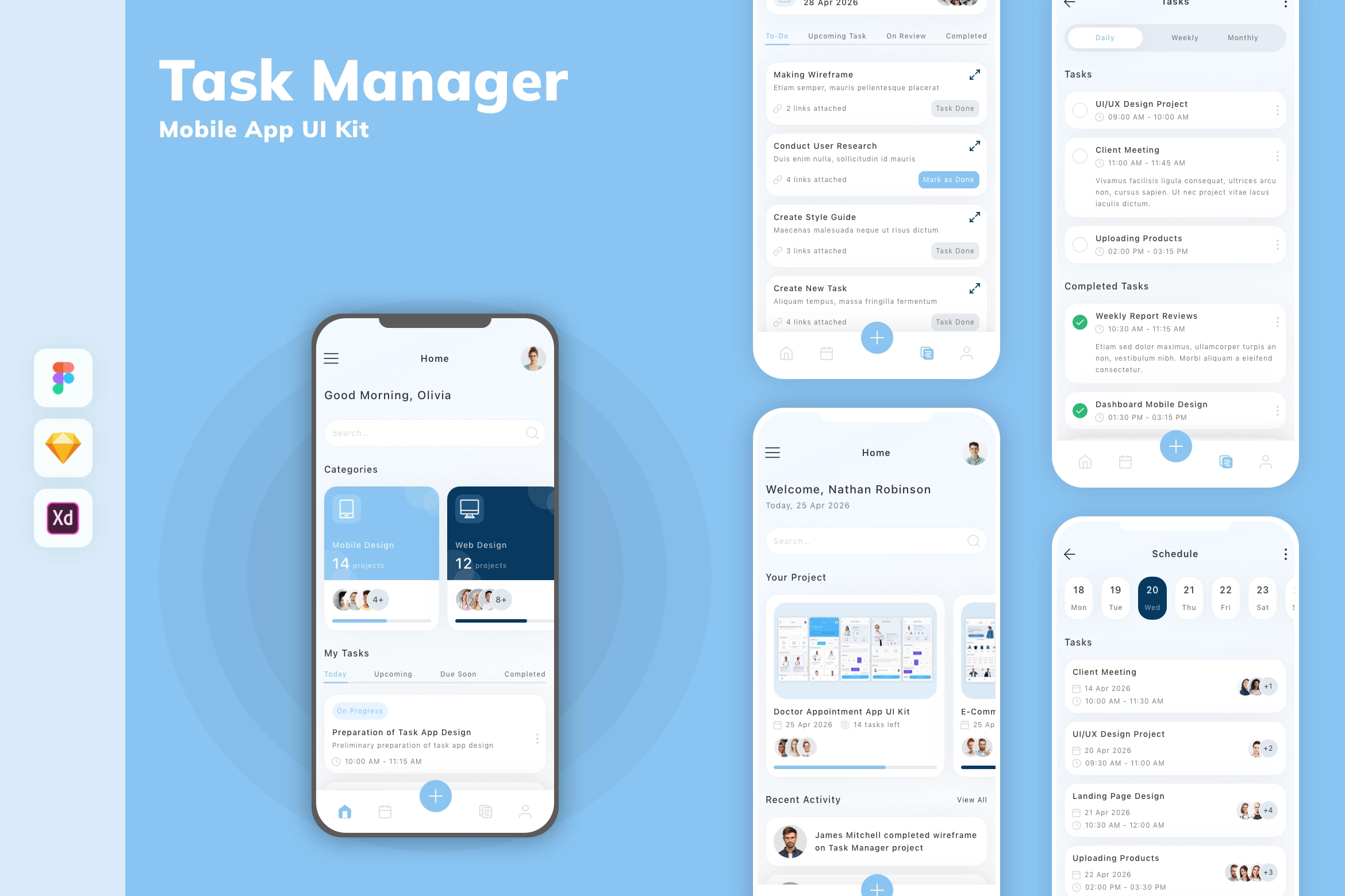 Task Manager Mobile App UI Kit