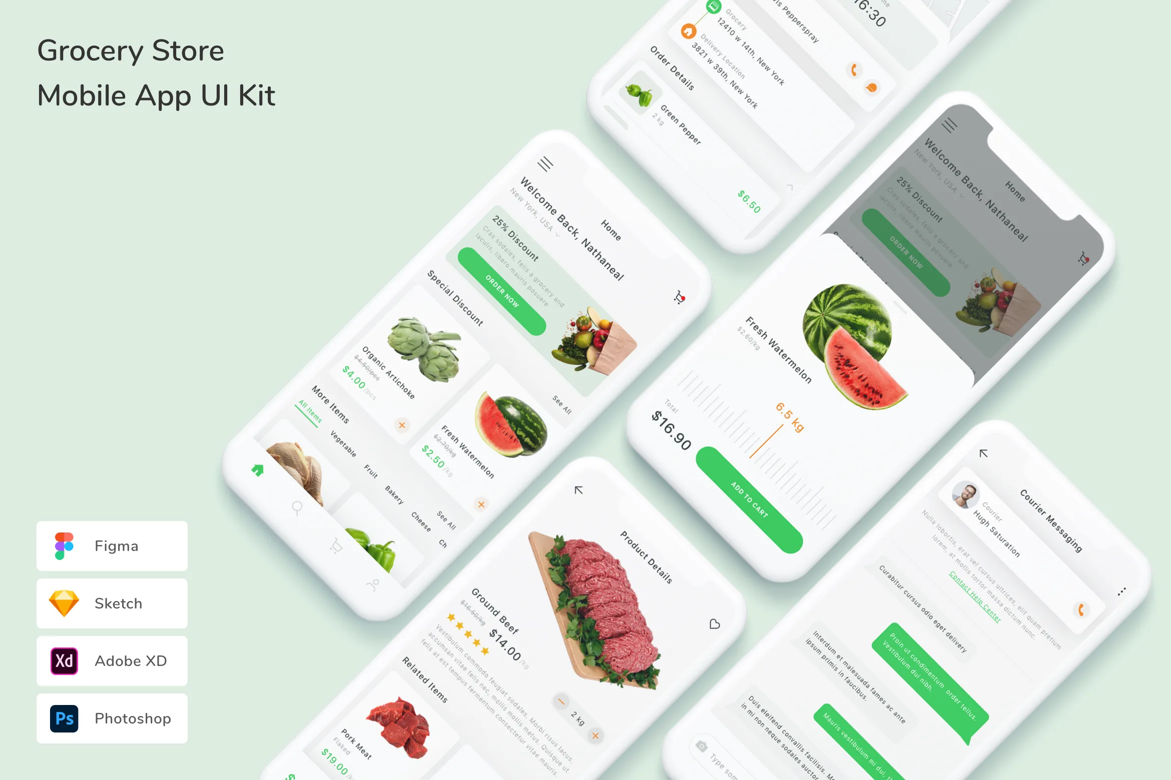 Grocery Store Mobile App UI Kit