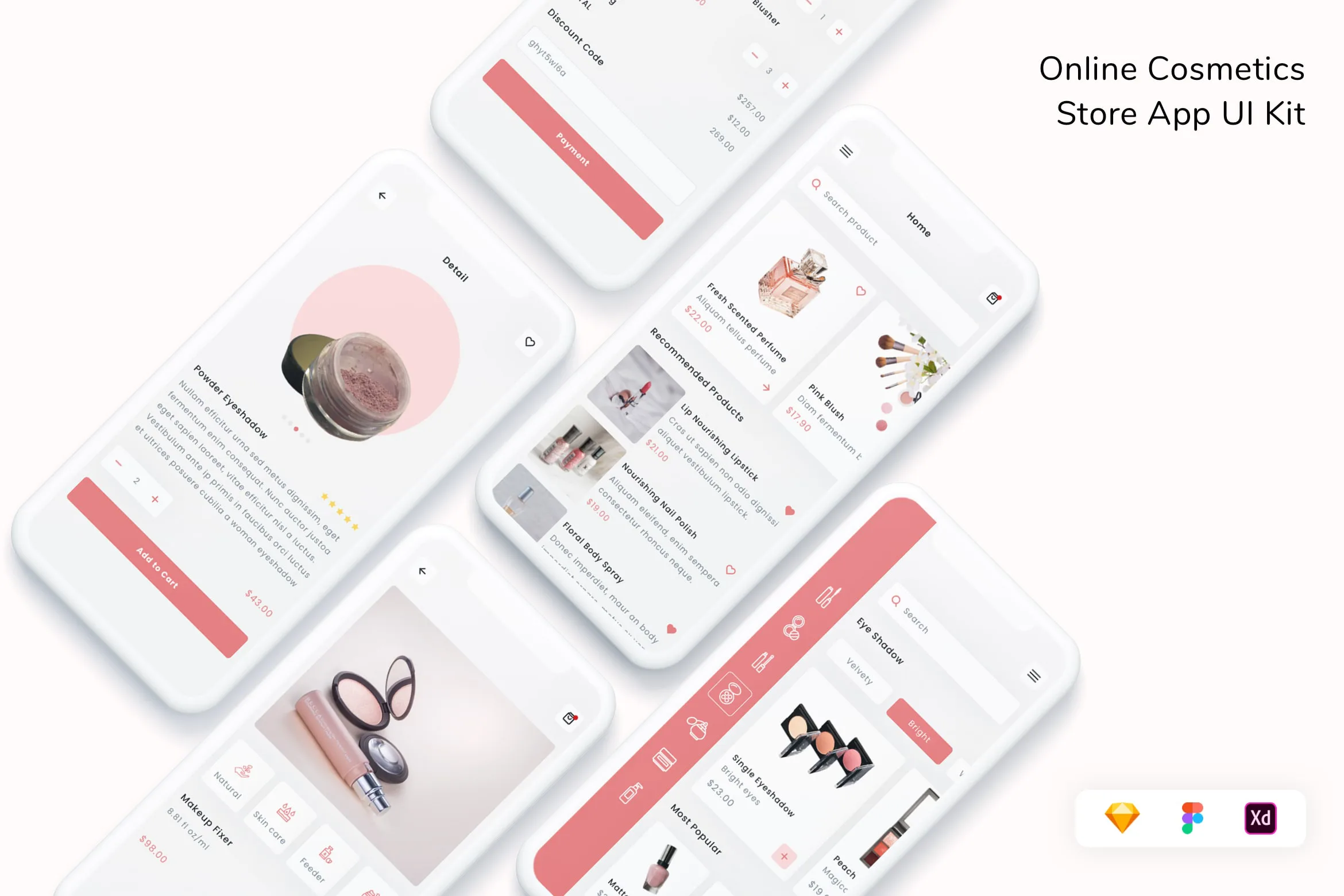 Online Cosmetics Store App UI Kit