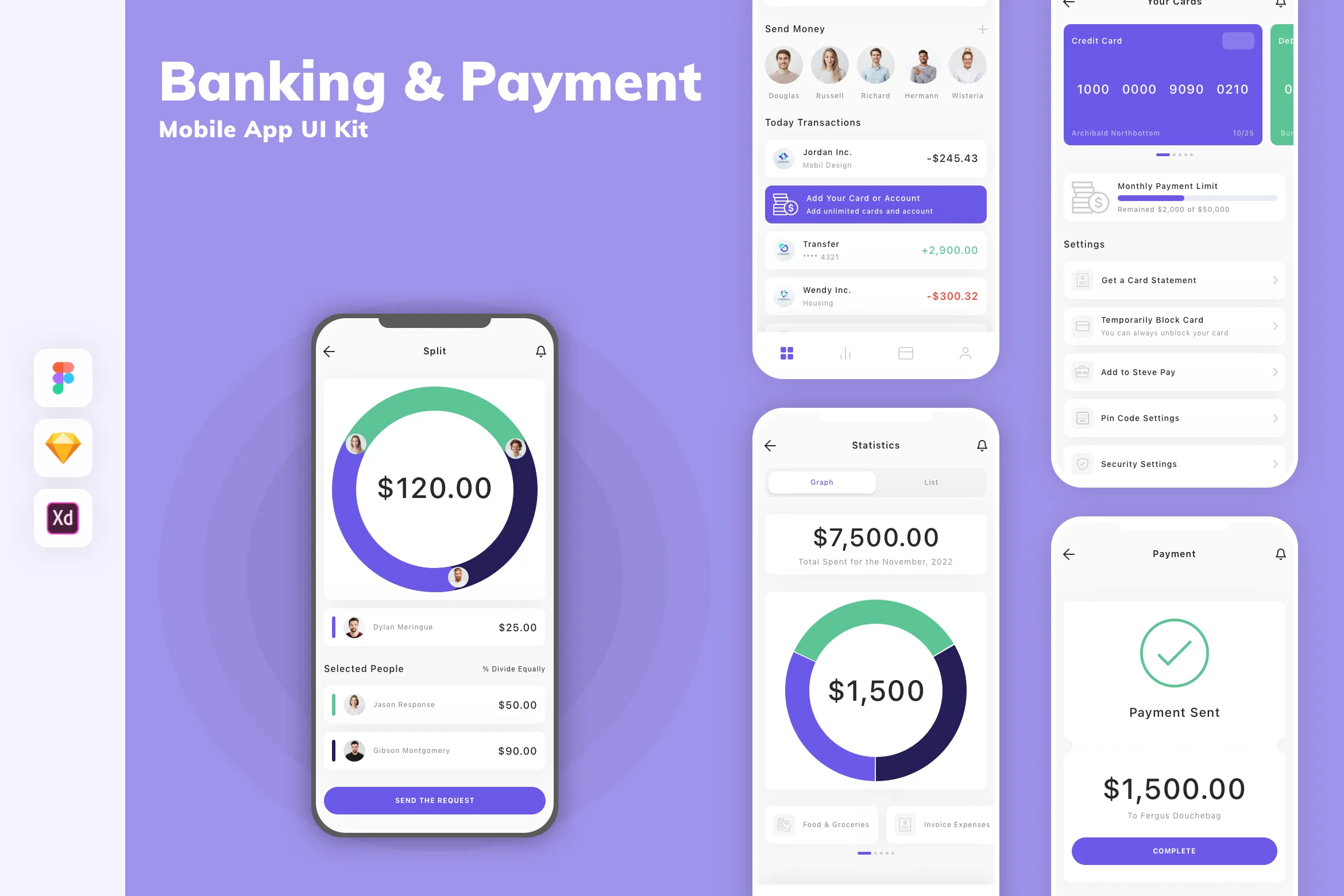Banking & Payment Mobile App UI Kit