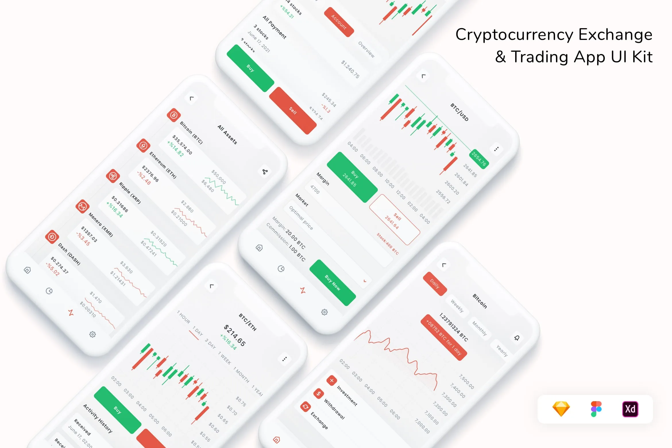 Cryptocurrency Exchange & Trading App UI Kit