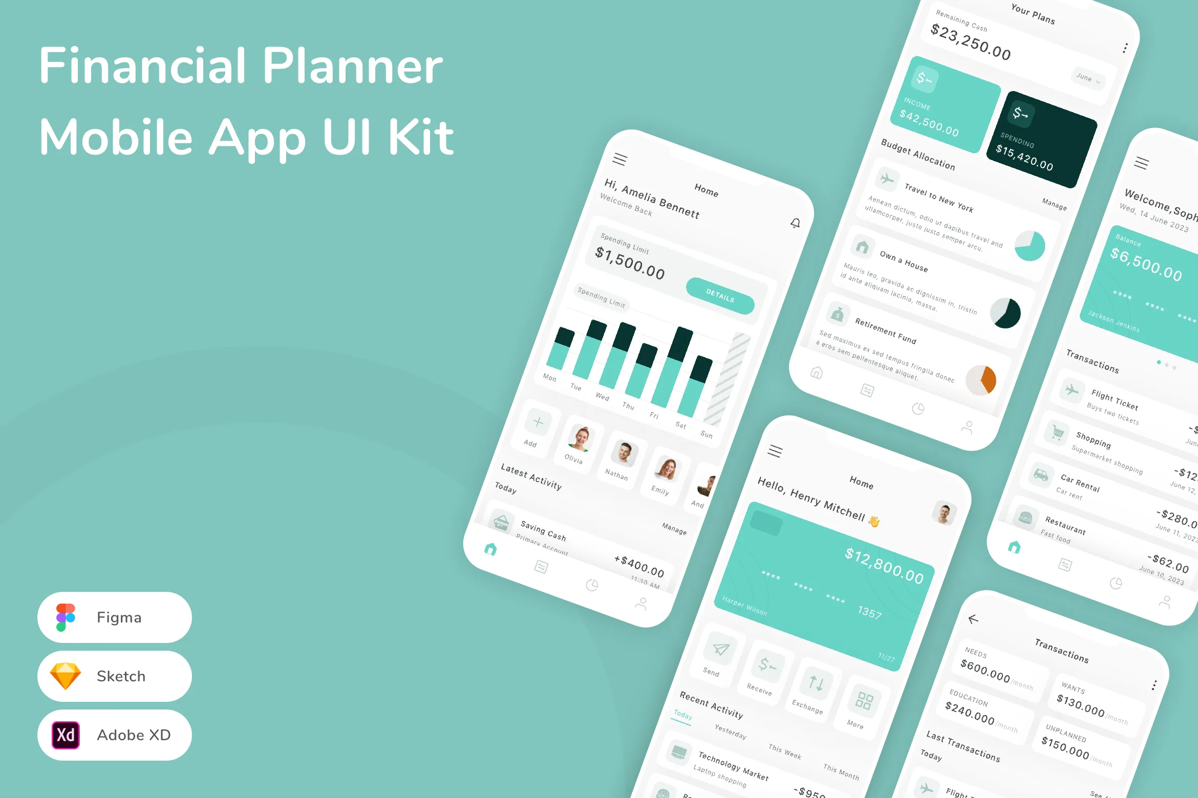 Financial Planner Mobile App UI Kit