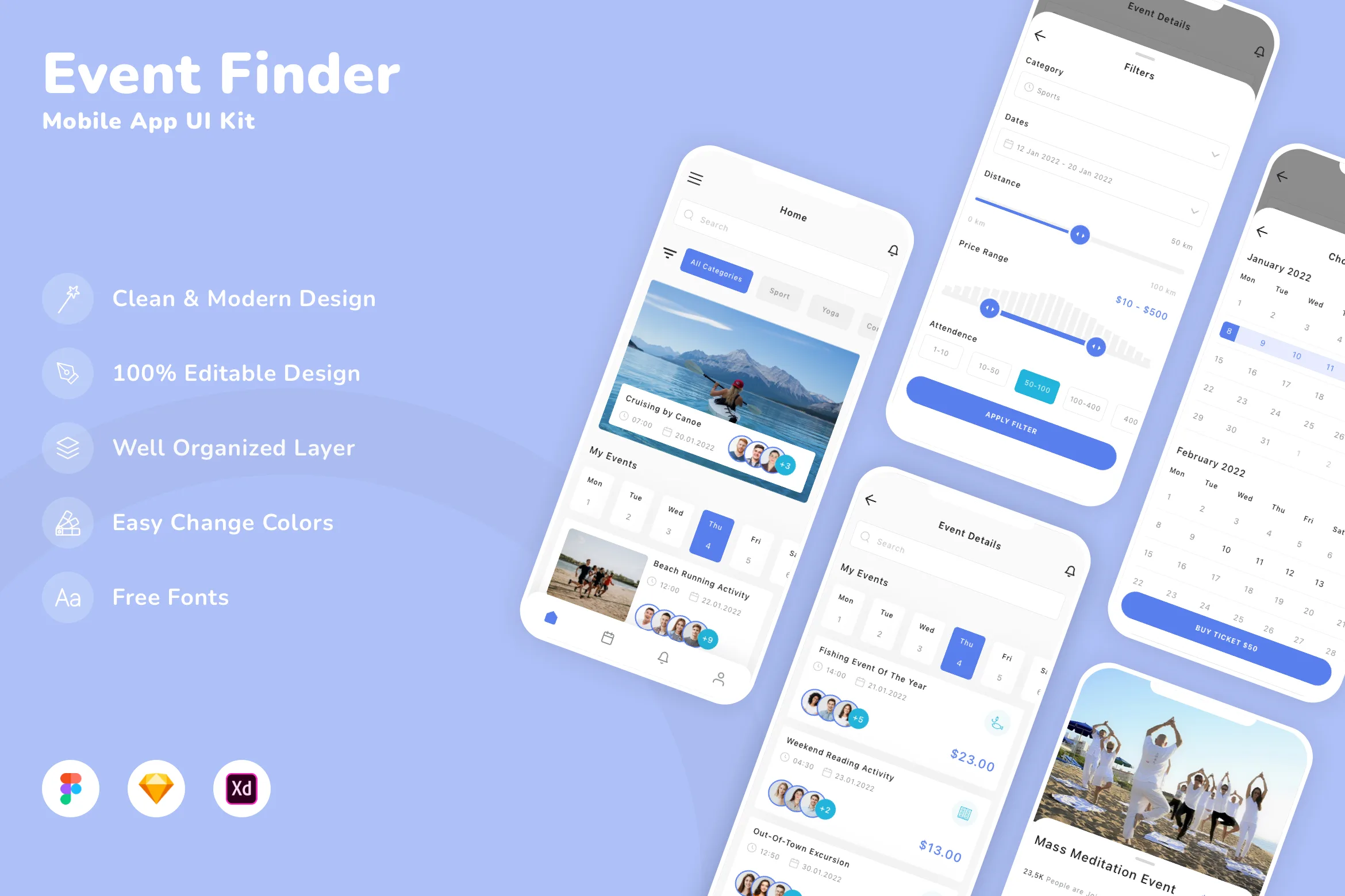 Event Finder Mobile App UI Kit