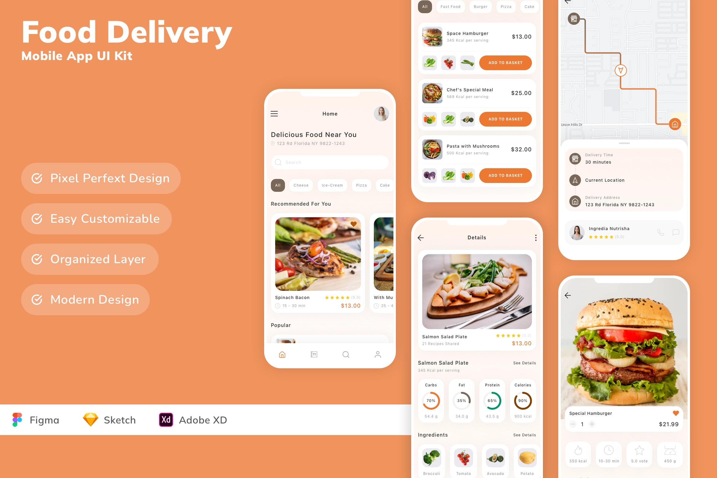 Food Delivery Mobile App UI Kit