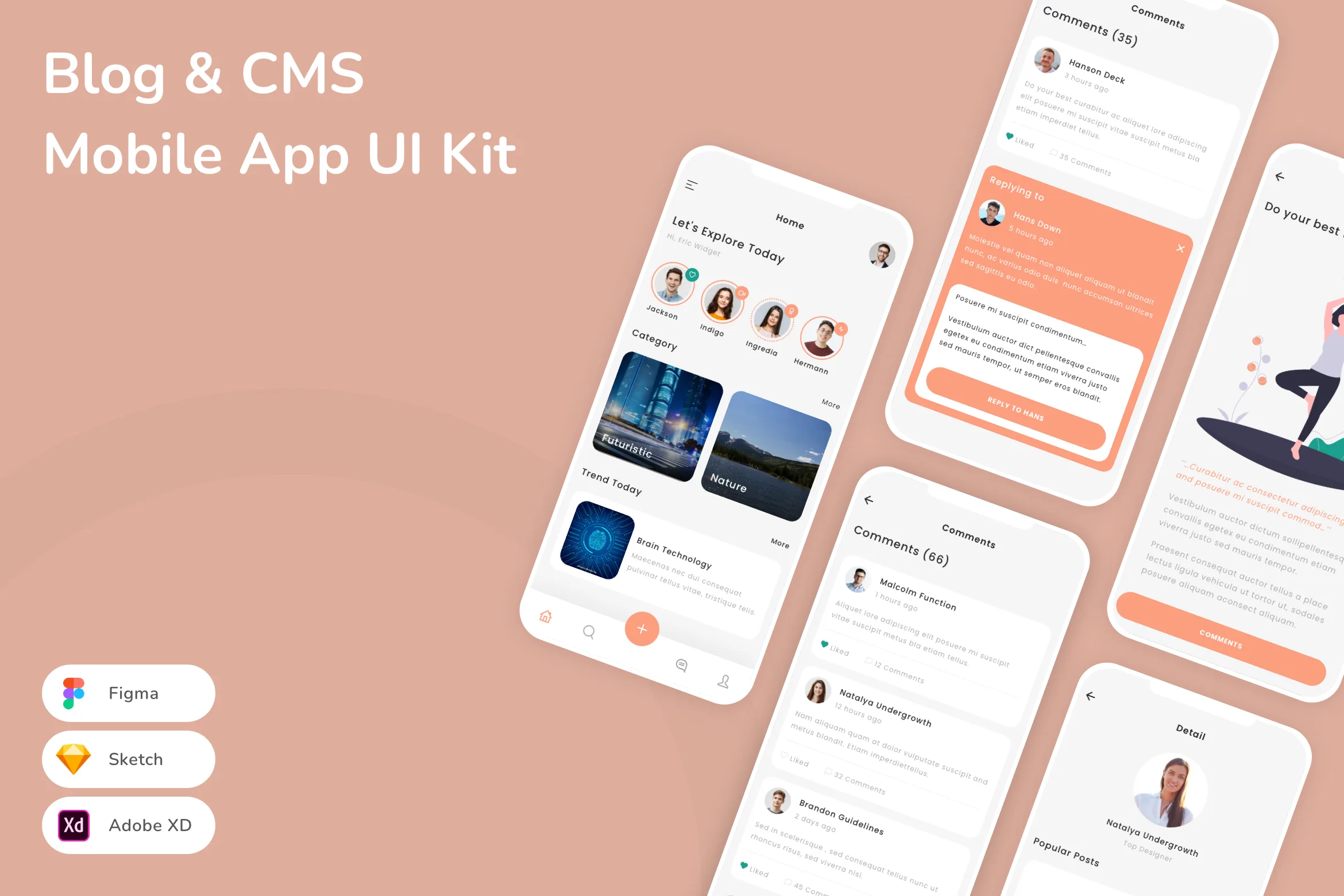 Blog & CMS Mobile App UI Kit