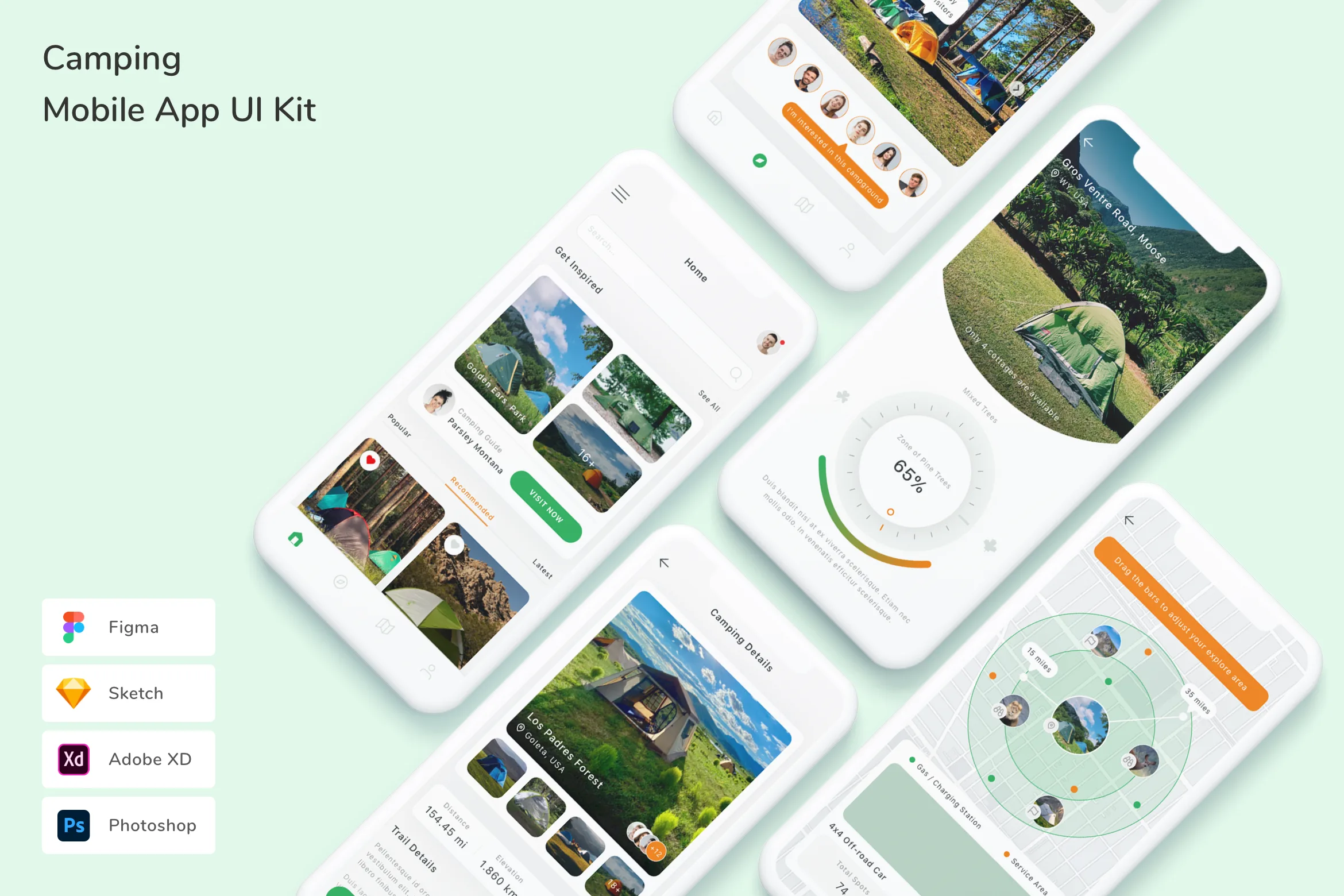 Camping Mobile App UI Kit