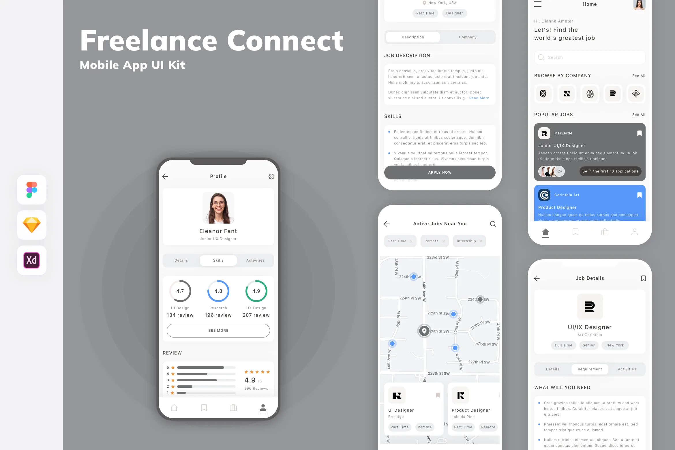 Freelance Connect Mobile App UI Kit