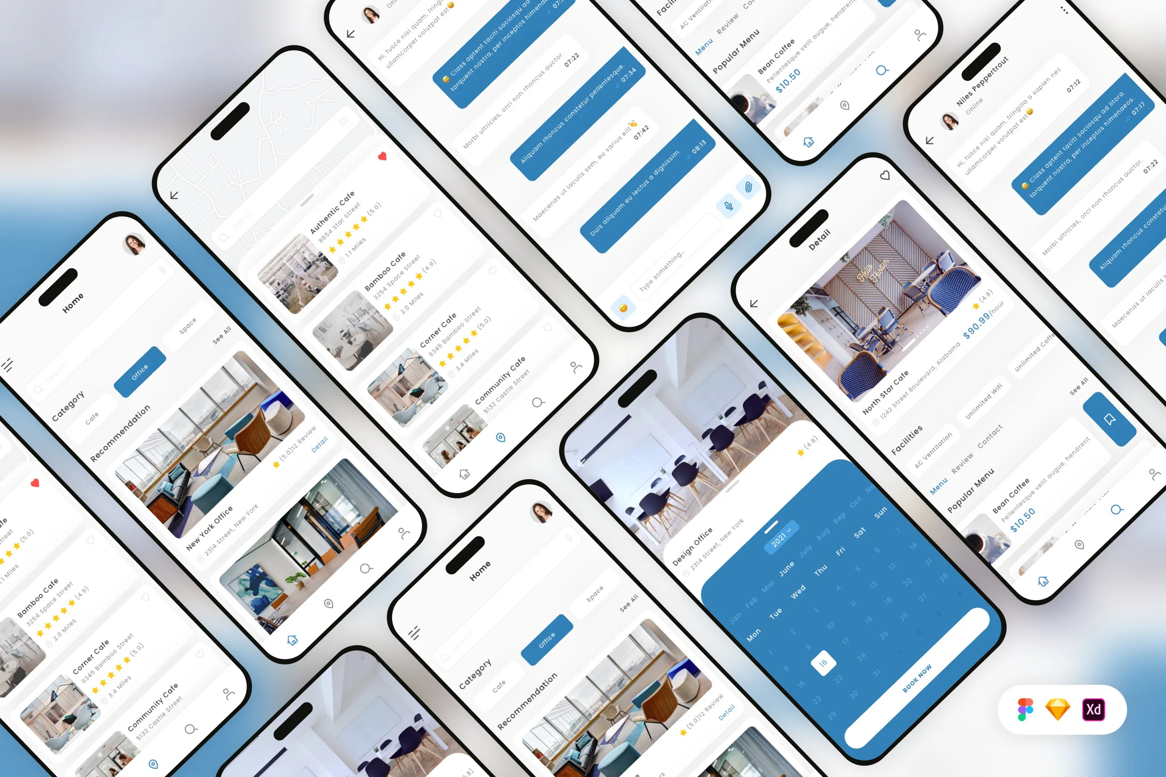 Co-Working Space Finder Mobile App UI Kit