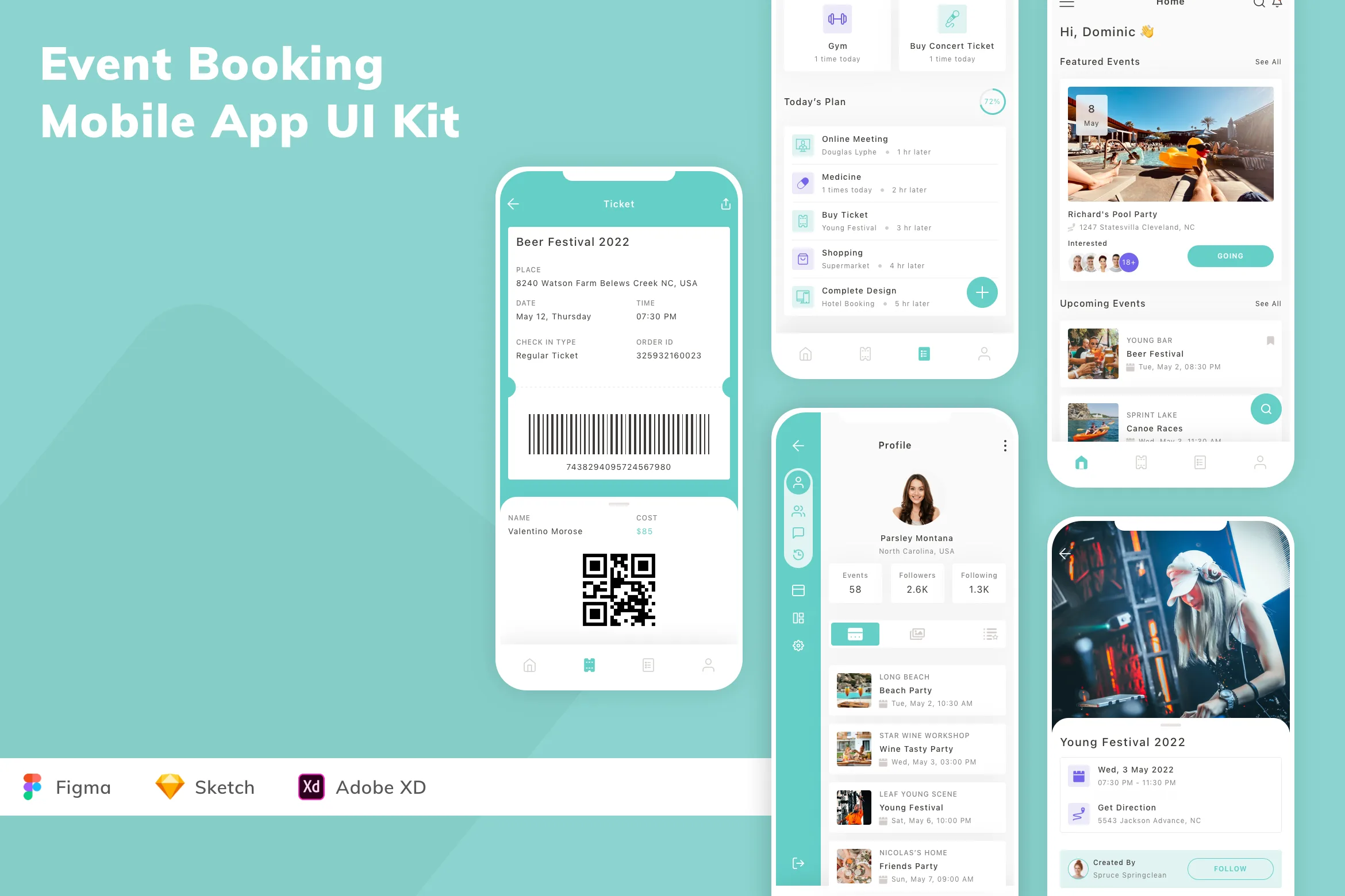 Event Booking Mobile App UI Kit