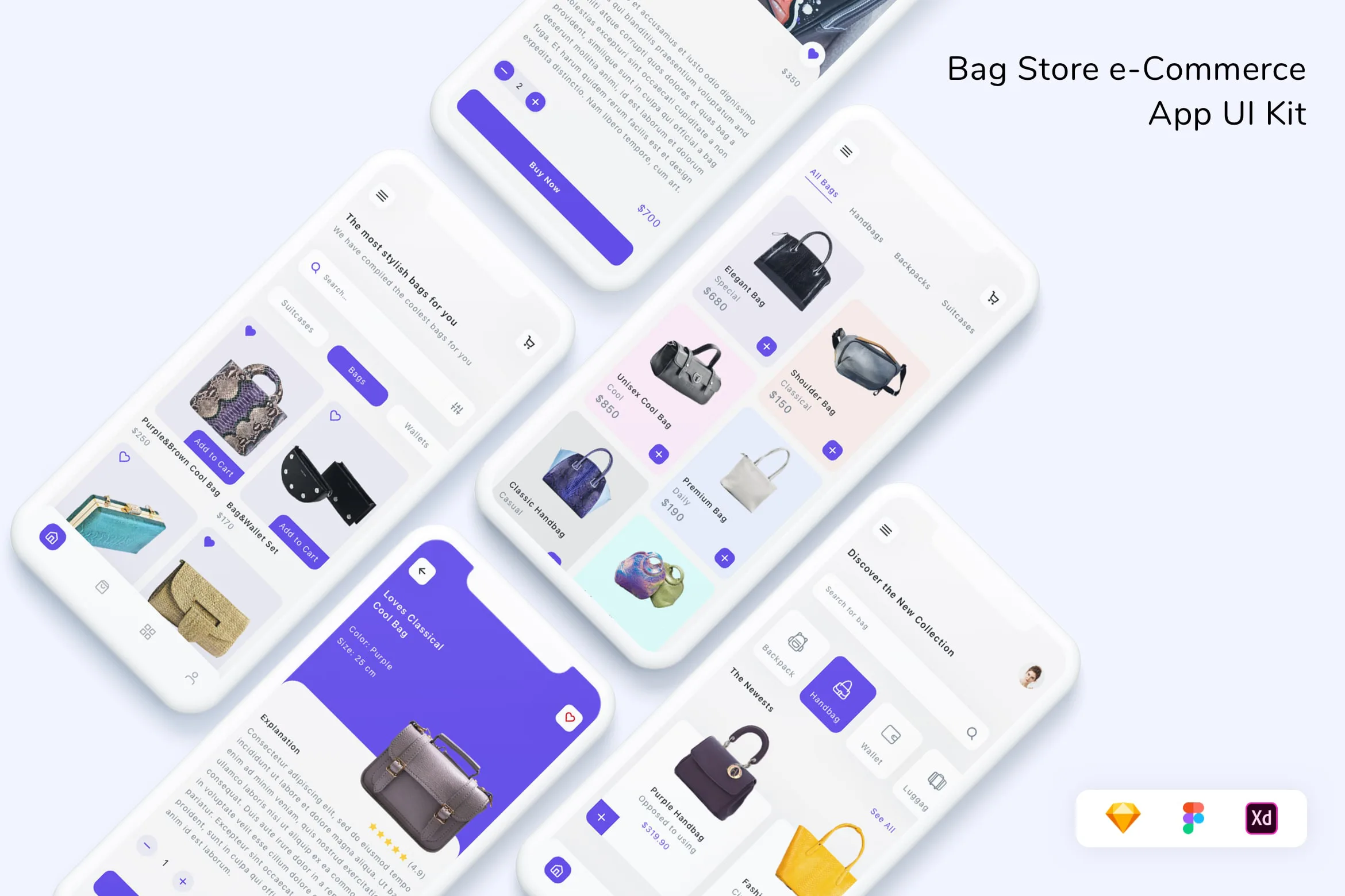 Bag Store e-Commerce App UI Kit