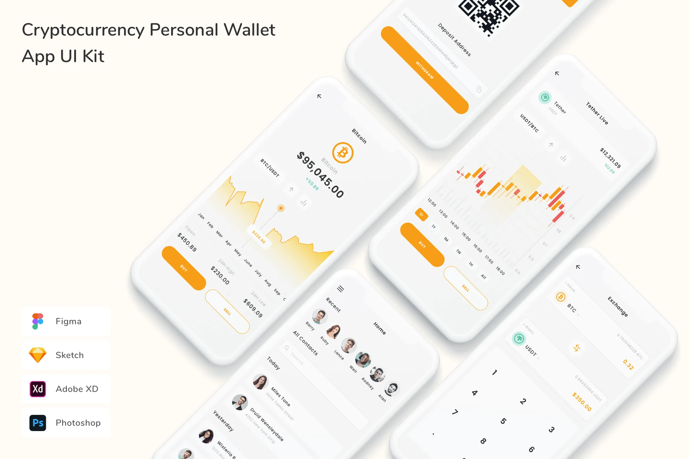 Cryptocurrency Personal Wallet App UI Kit