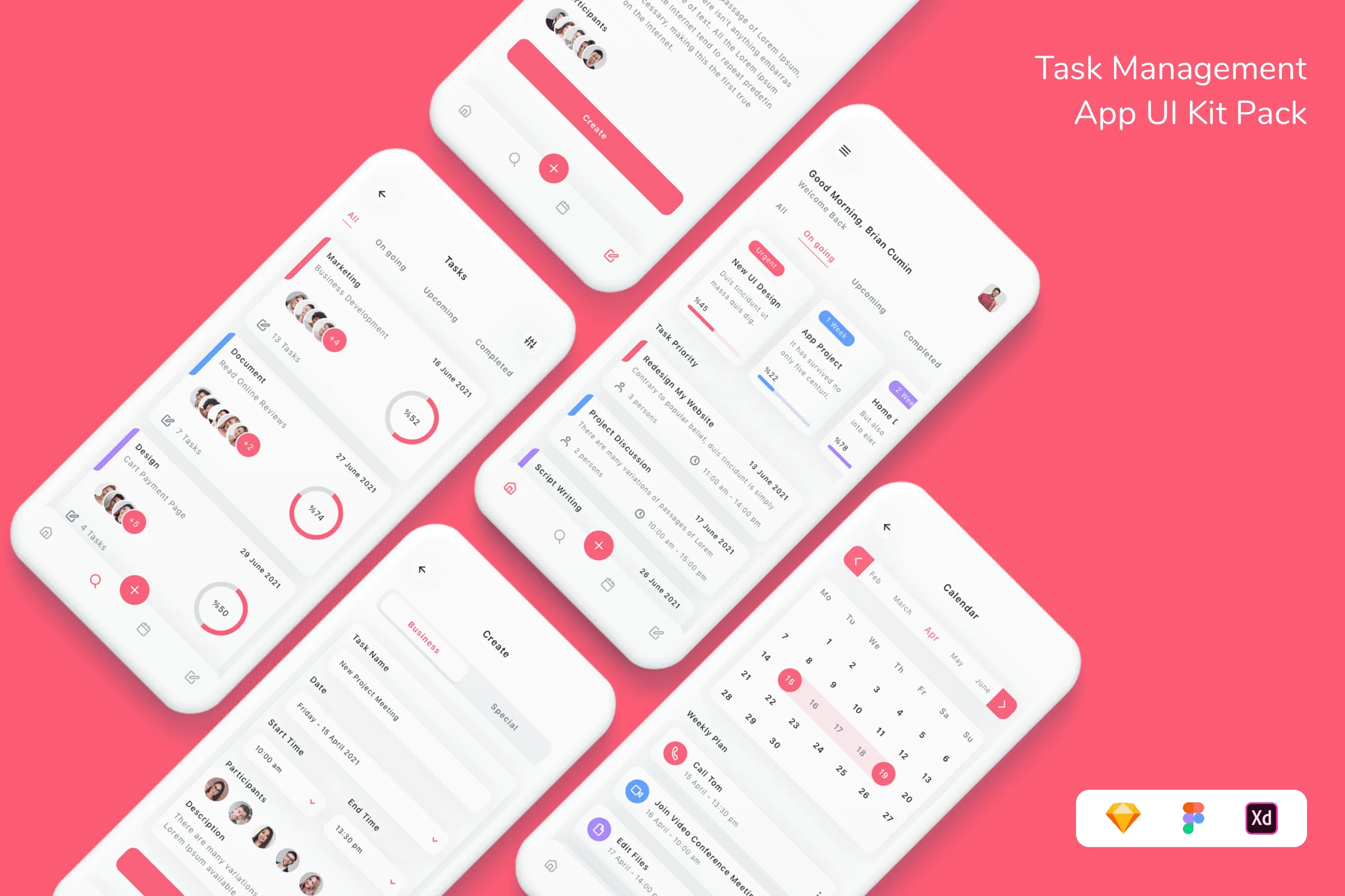 Task Manager App UI Kit Pack