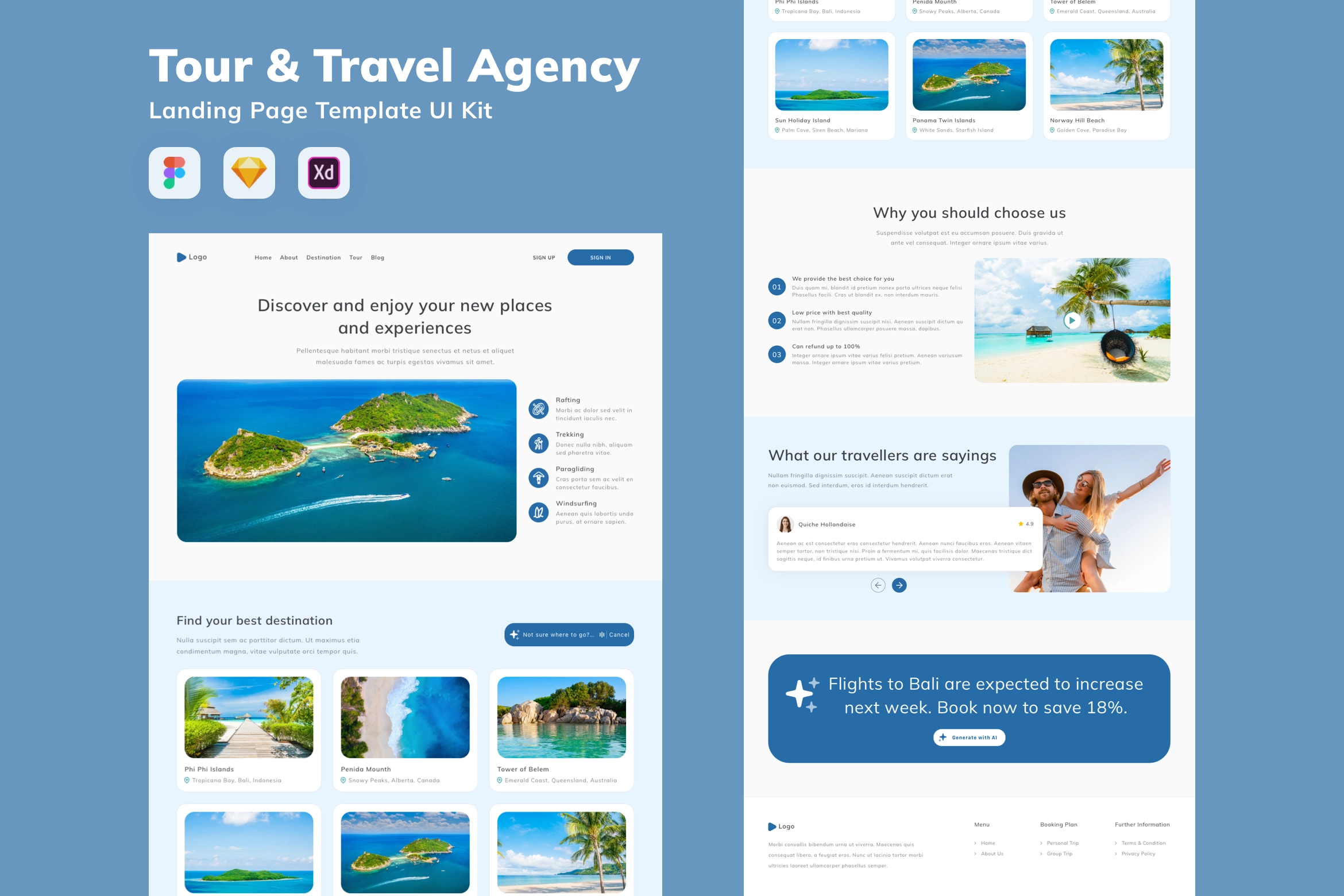 our & Travel Agency Landing Page Template UI Kit