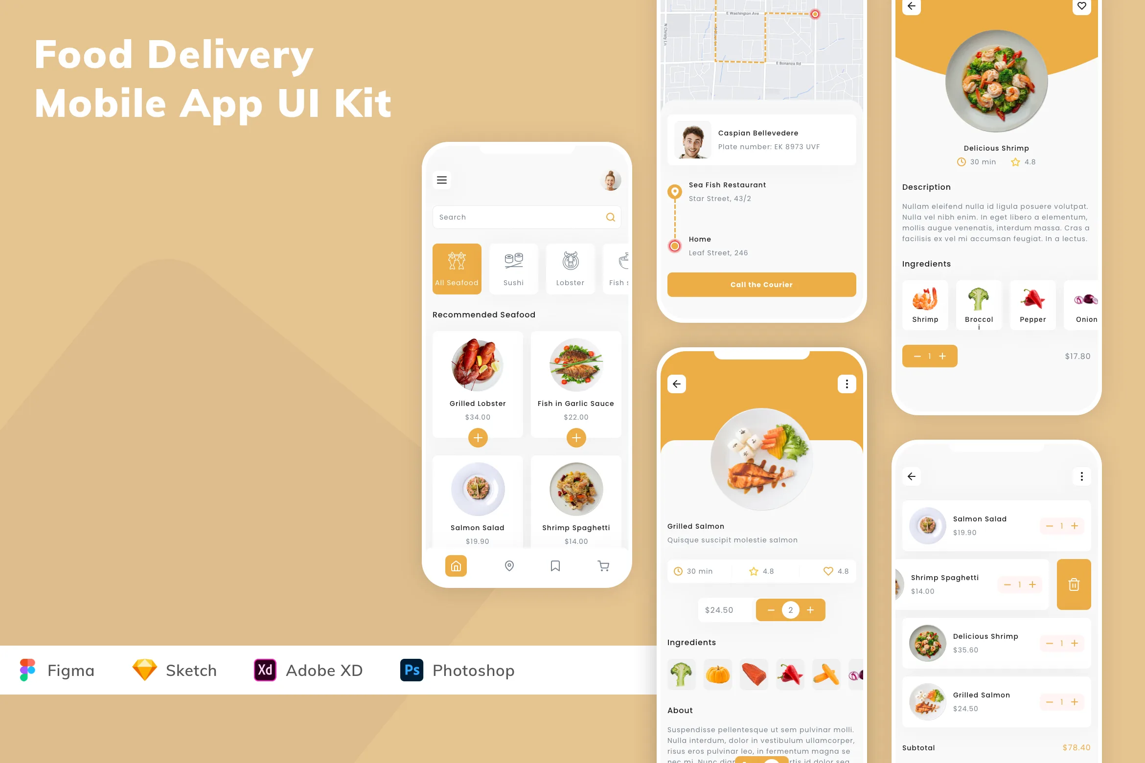 Food Delivery Mobile App UI Kit