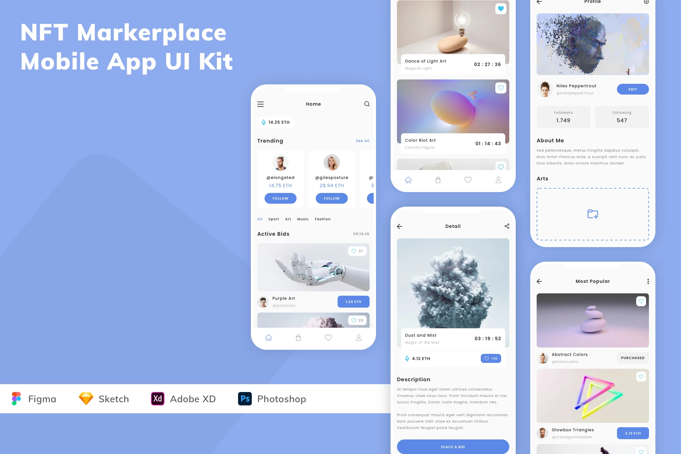 NFT Markerplace Mobile App UI Kit