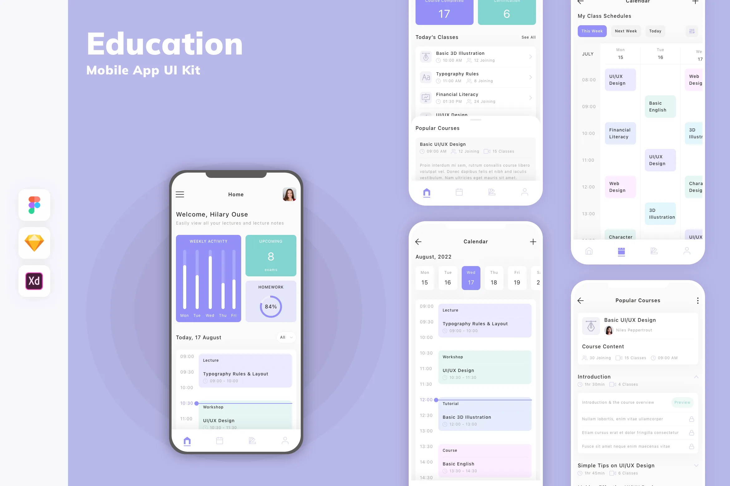 Education Mobile App UI Kit