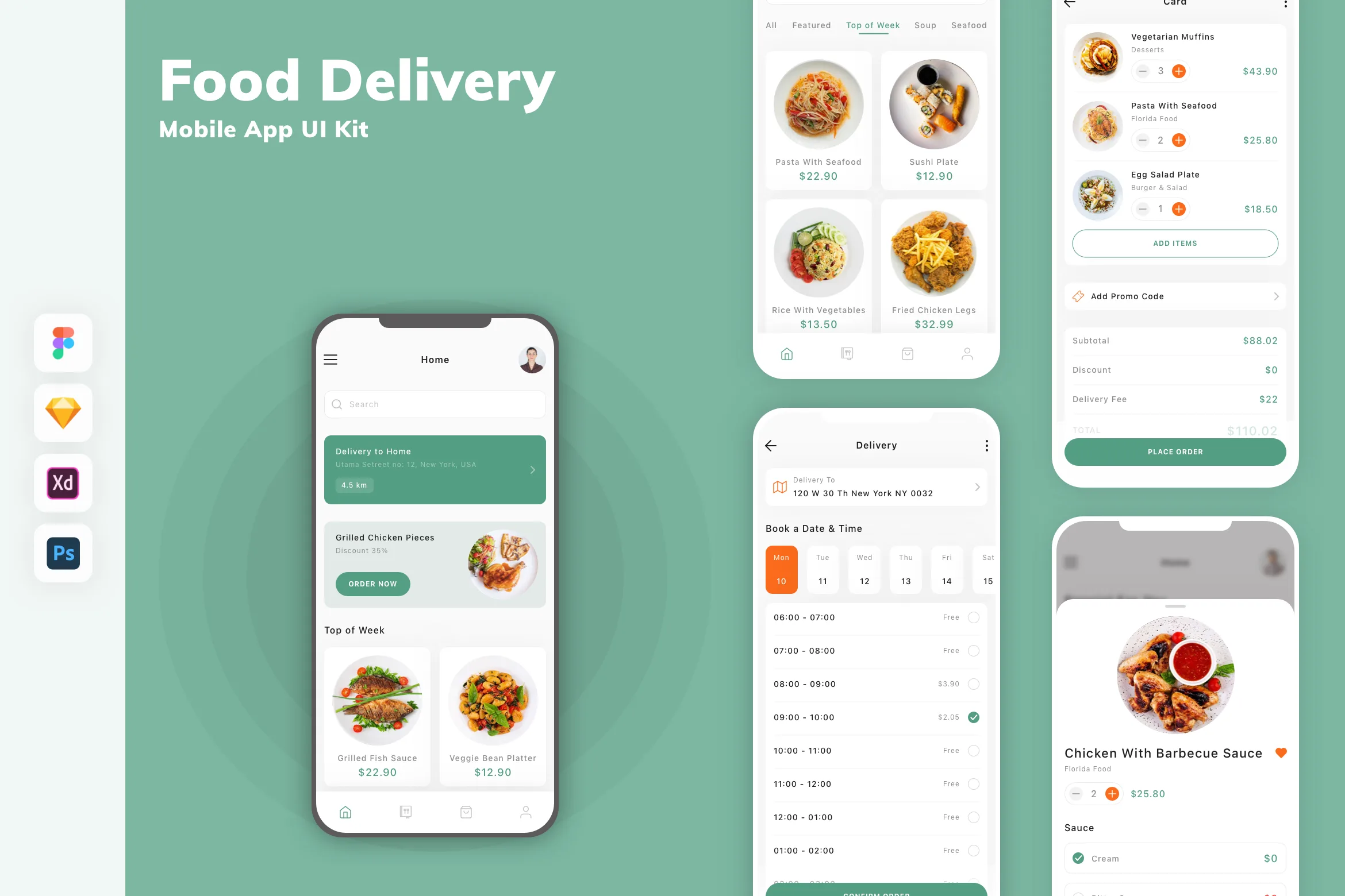 Food Delivery Mobile App UI Kit