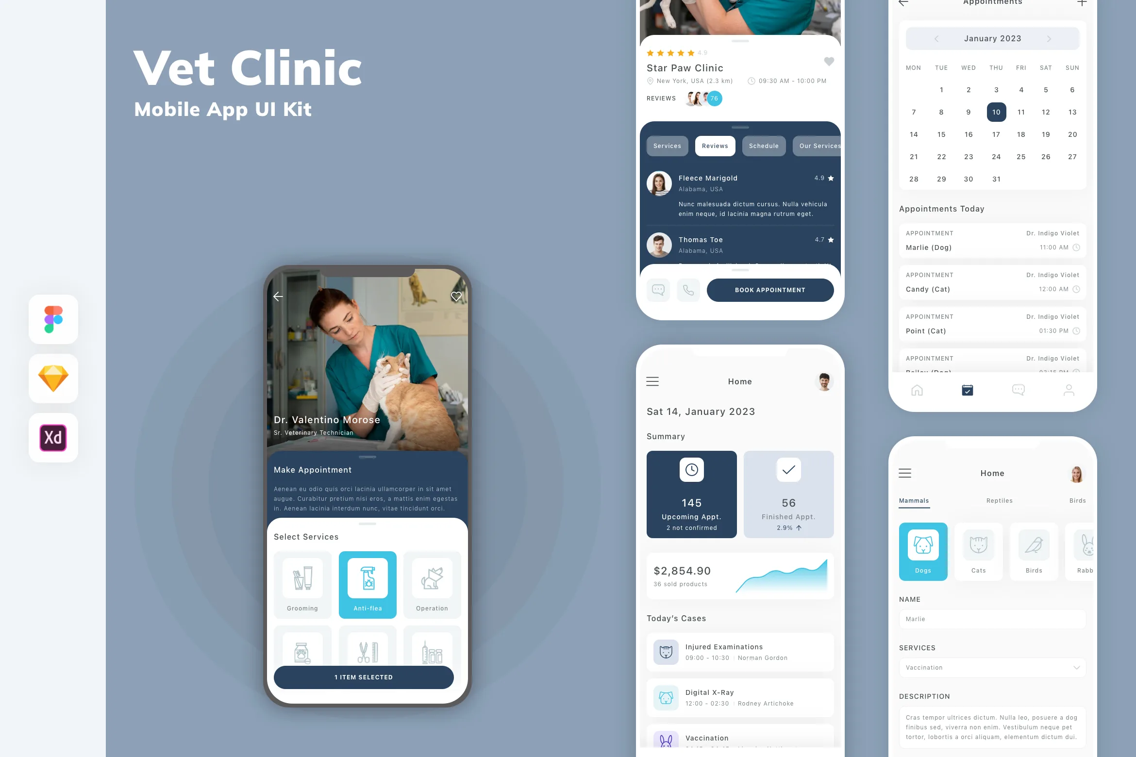Vet Clinic Mobile App UI Kit