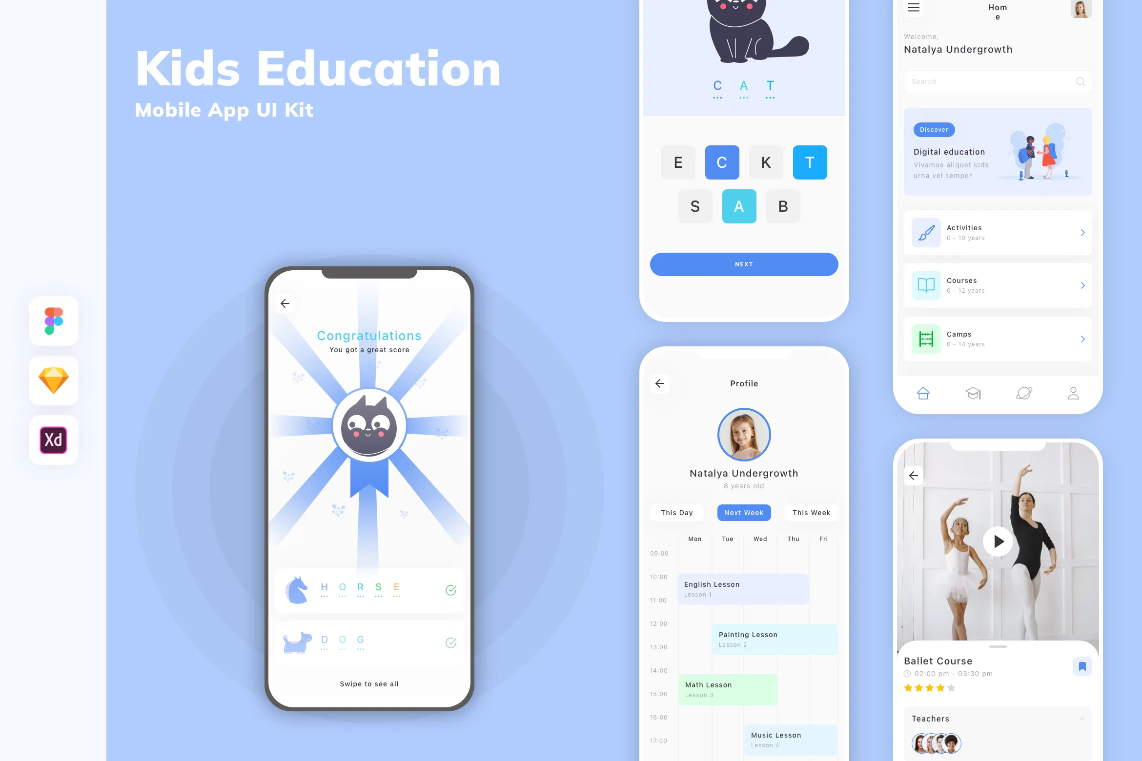 Kids Education Mobile App UI Kit