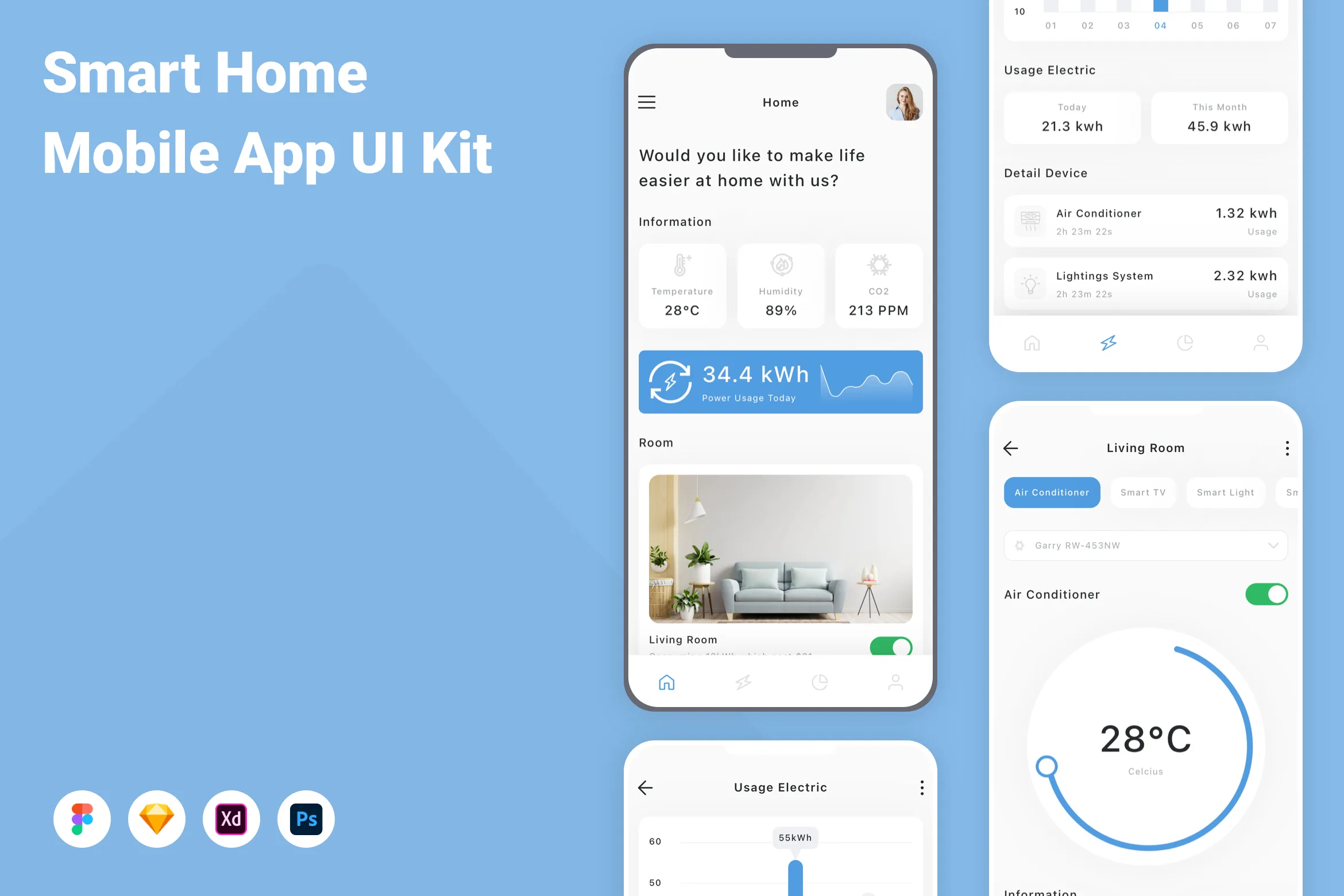 Smart Home Mobile App UI Kit