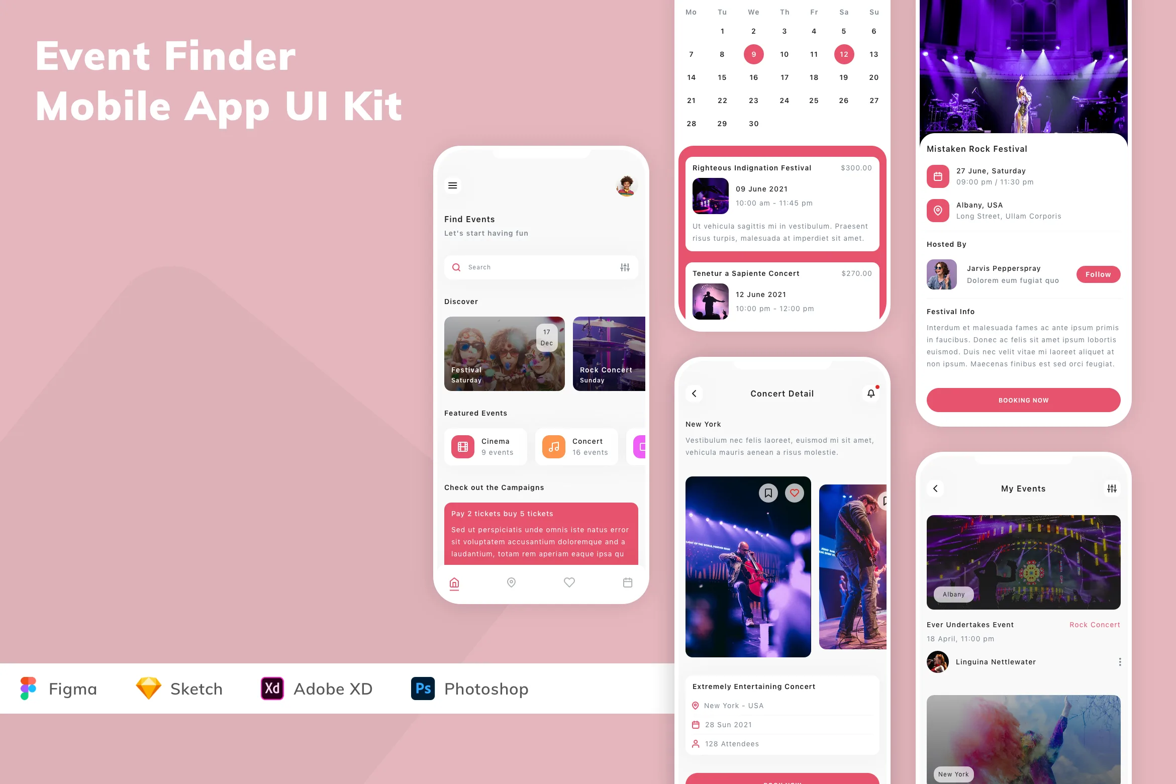 Event Finder Mobile App UI Kit
