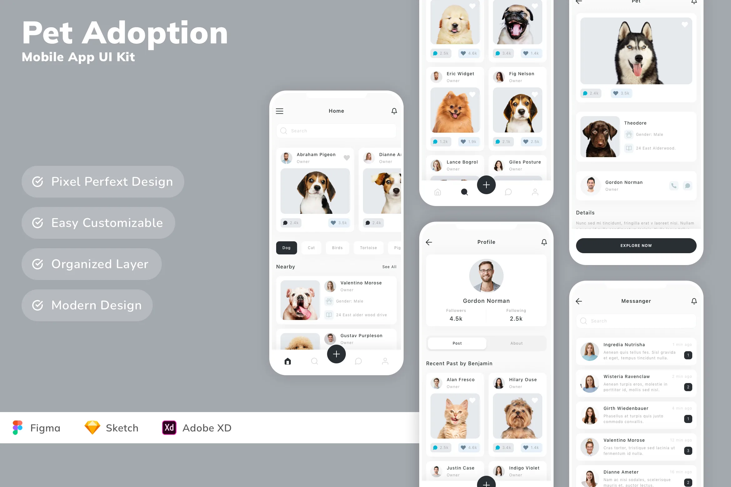 Pet Adoption Mobile App UI Kit