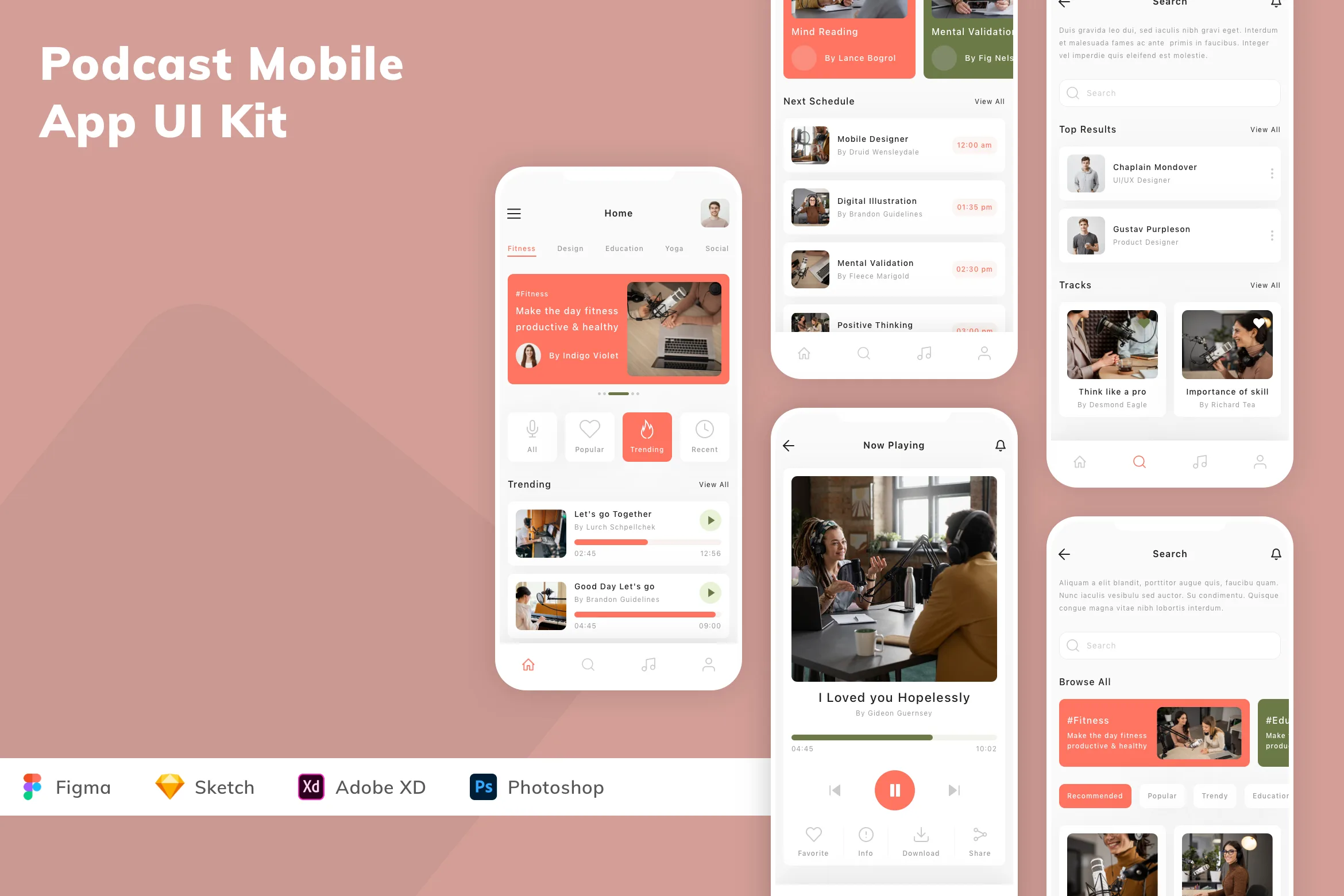 Podcast Mobile App UI Kit