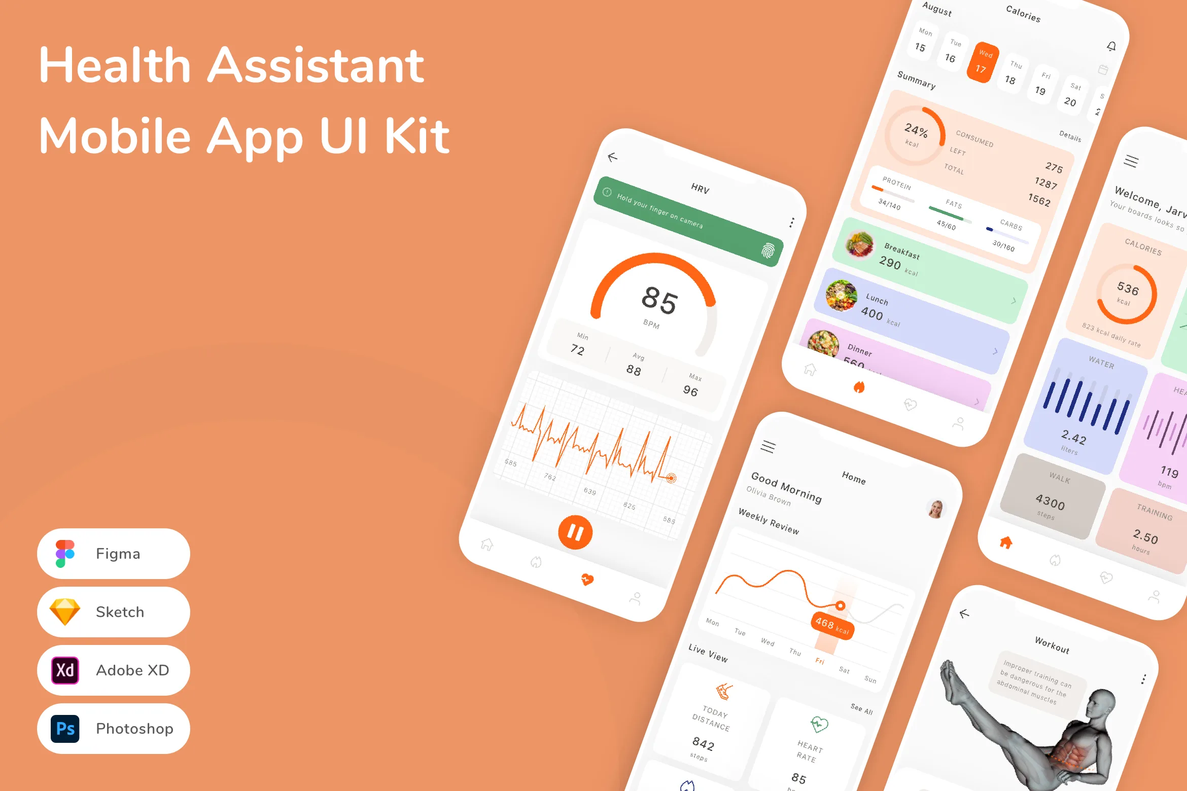 Health Assistant Mobile App UI Kit