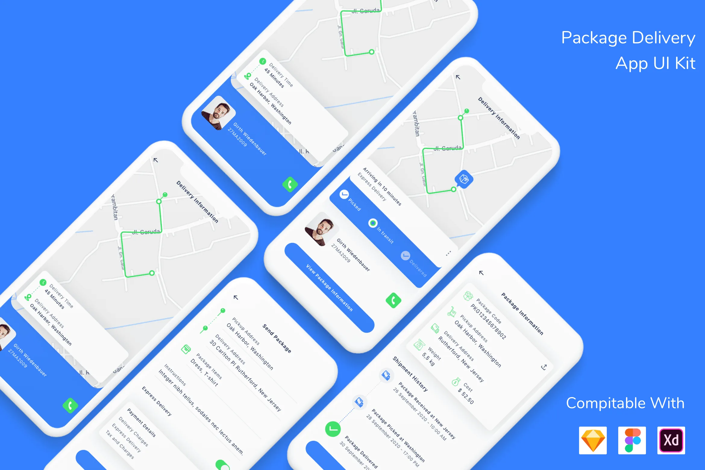 Package Delivery App UI Kit