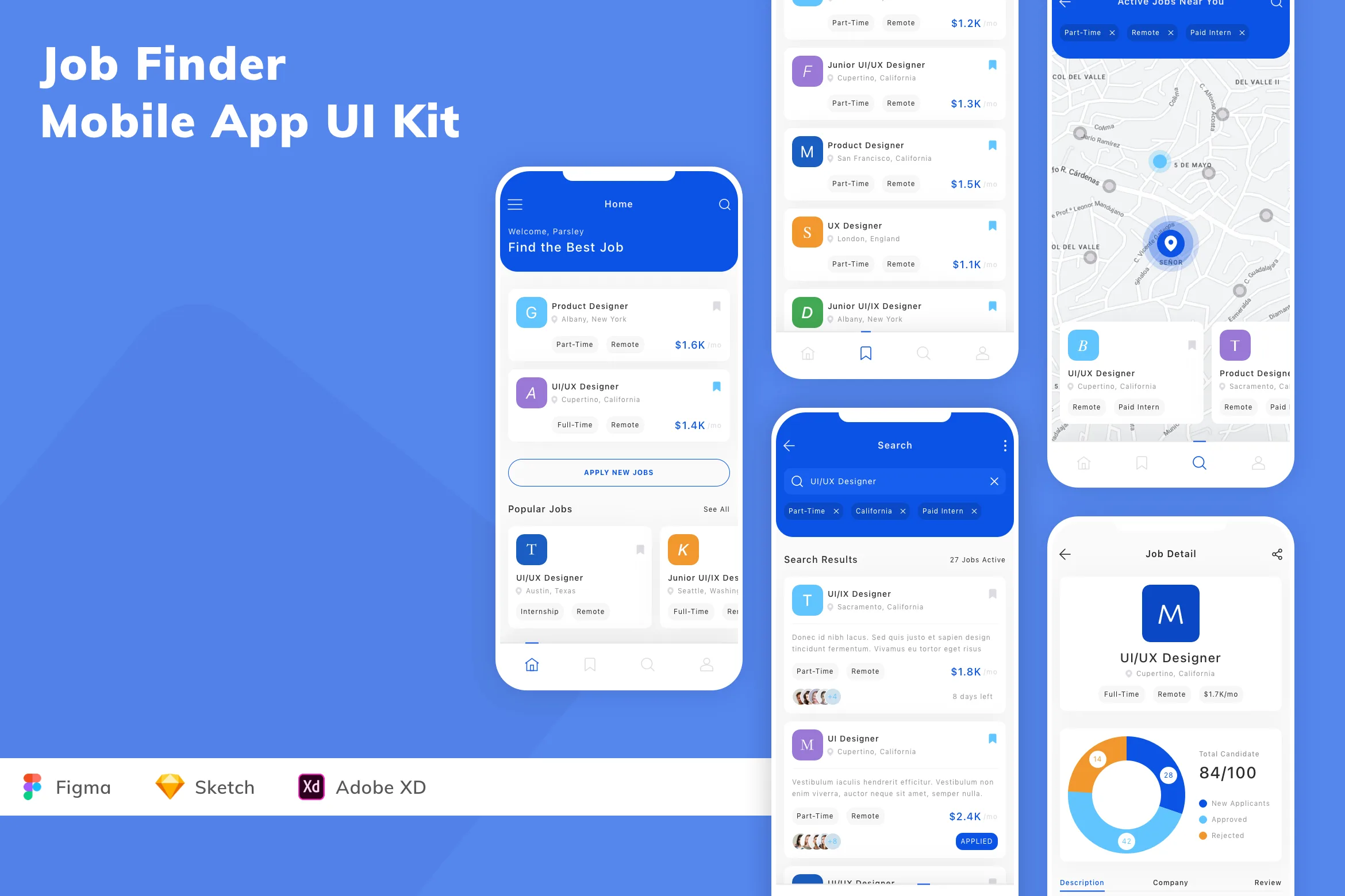 Job Finder Mobile App UI Kit