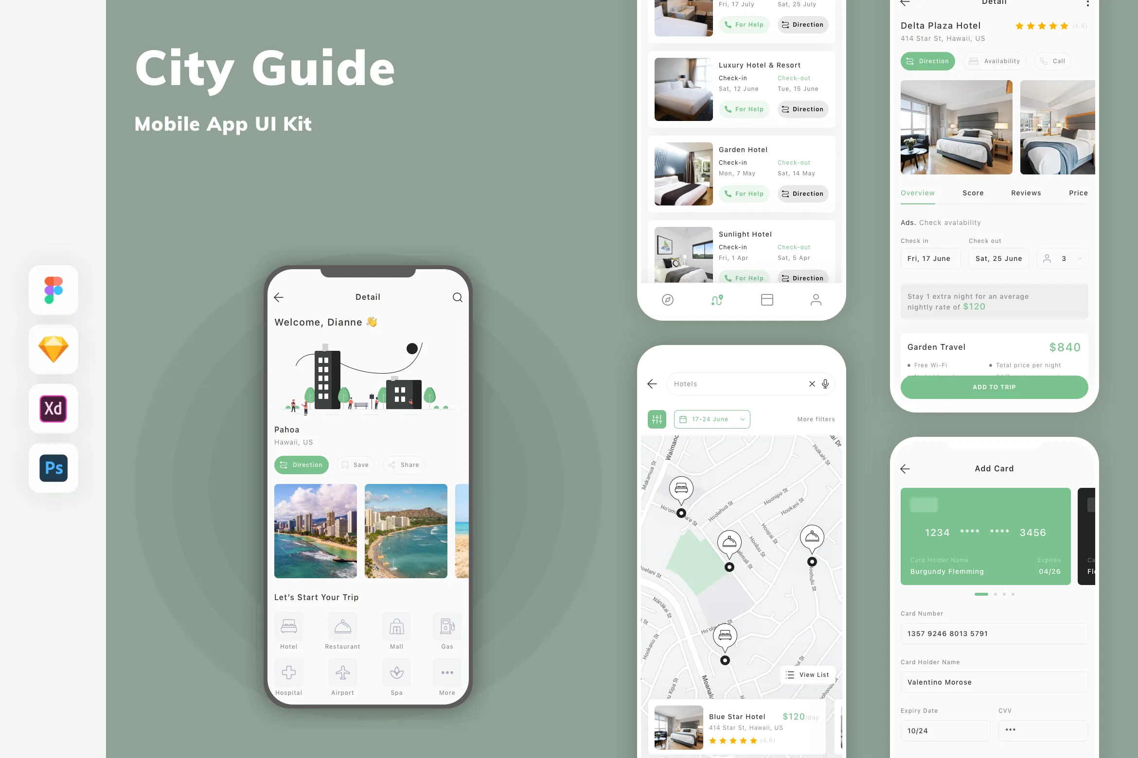 City Guide Mobile App UI Kit