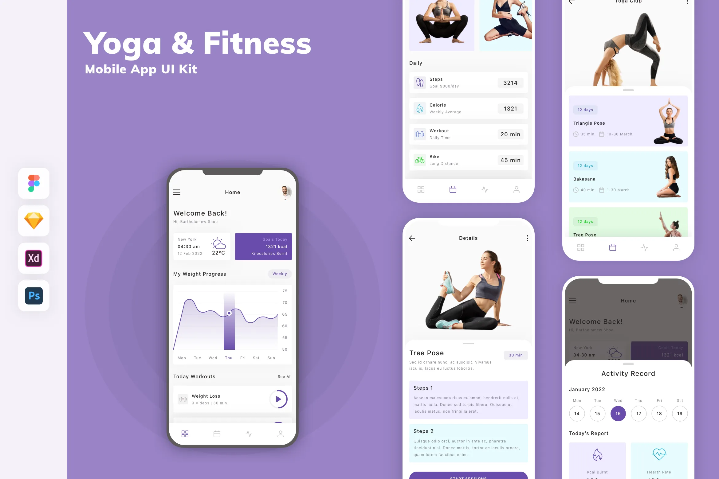 Yoga & Fitness Mobile App UI Kit