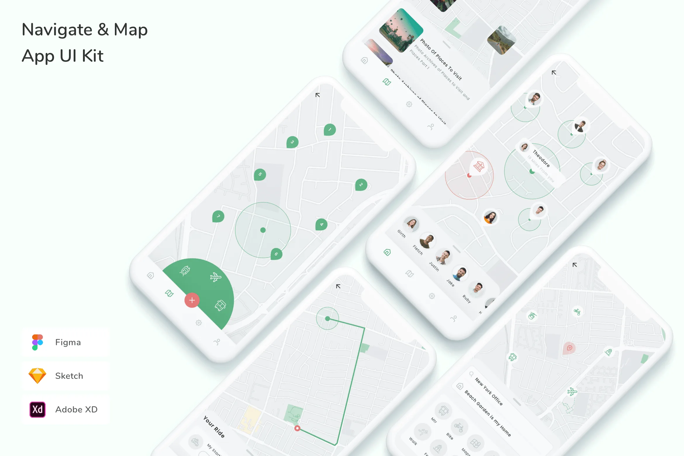 Navigate & Map App UI Kit