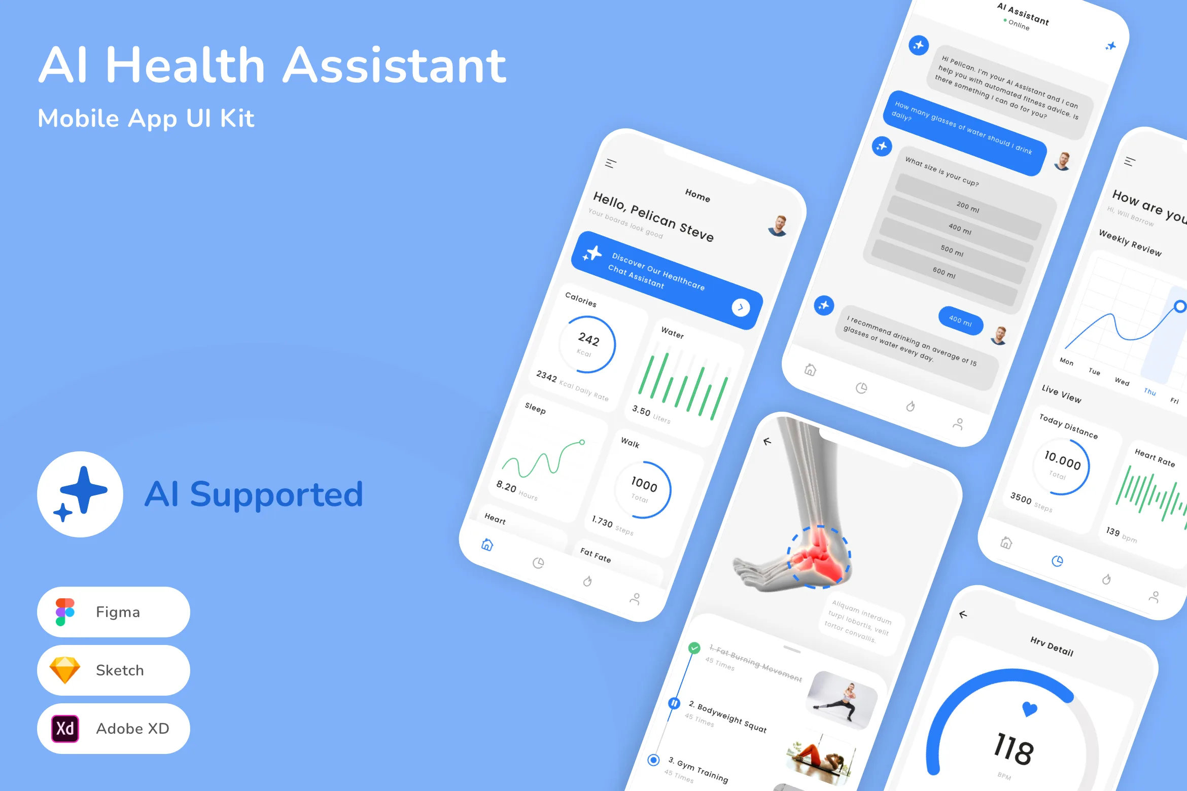 AI Health Assistant Mobile App UI Kit