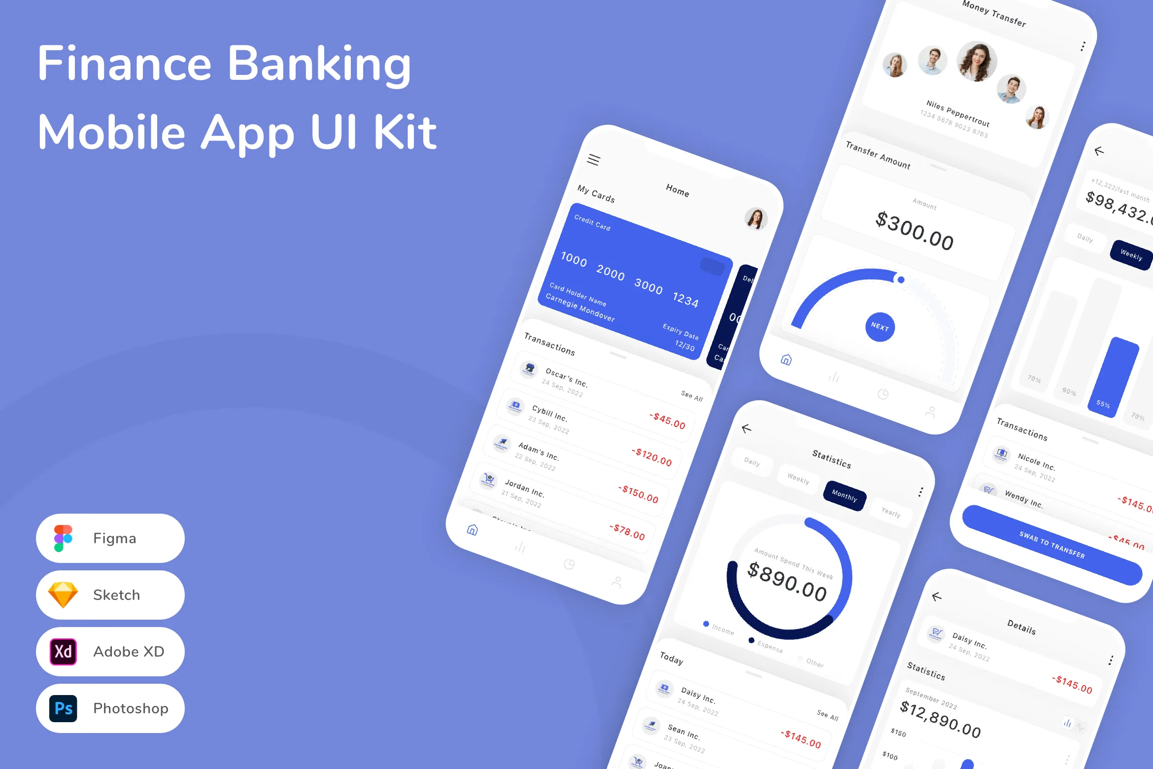 Finance Banking Mobile App UI Kit