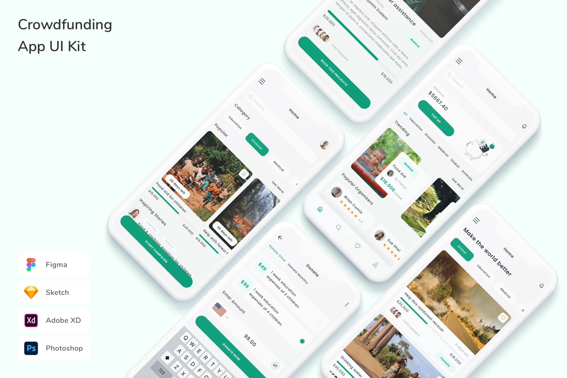Crowdfunding App UI Kit