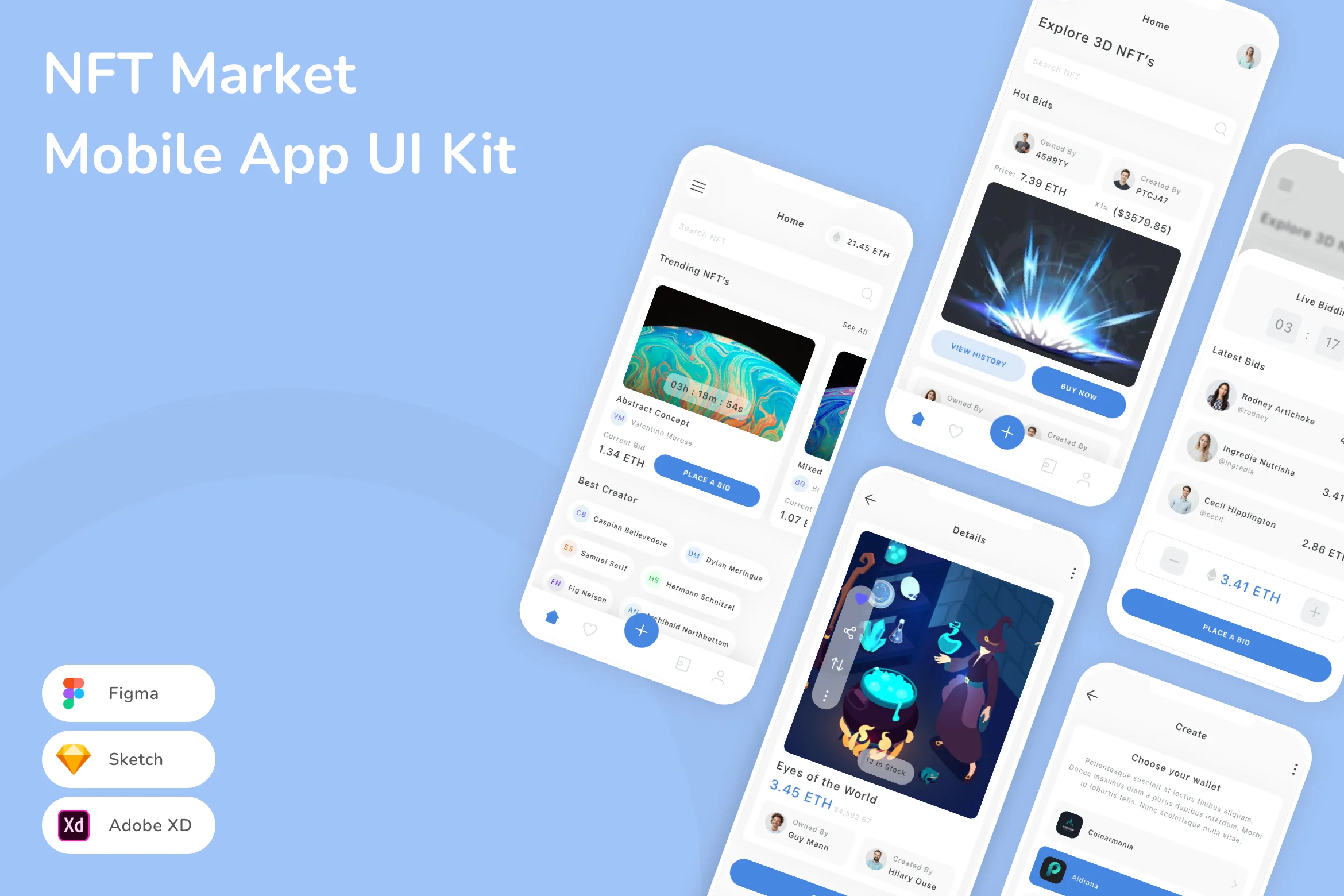 NFT Market Mobile App UI Kit