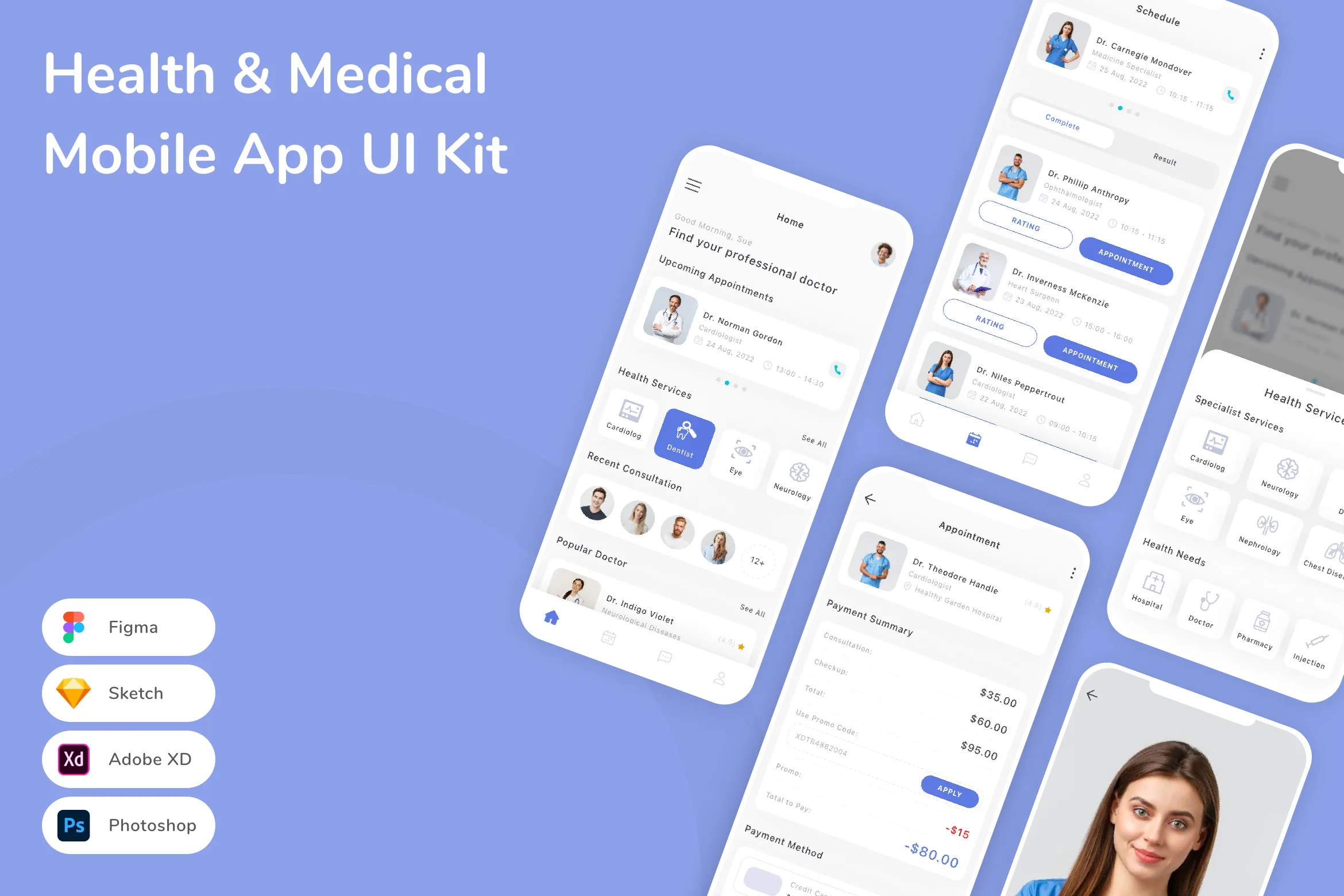 Health & Medical Mobile App UI Kit