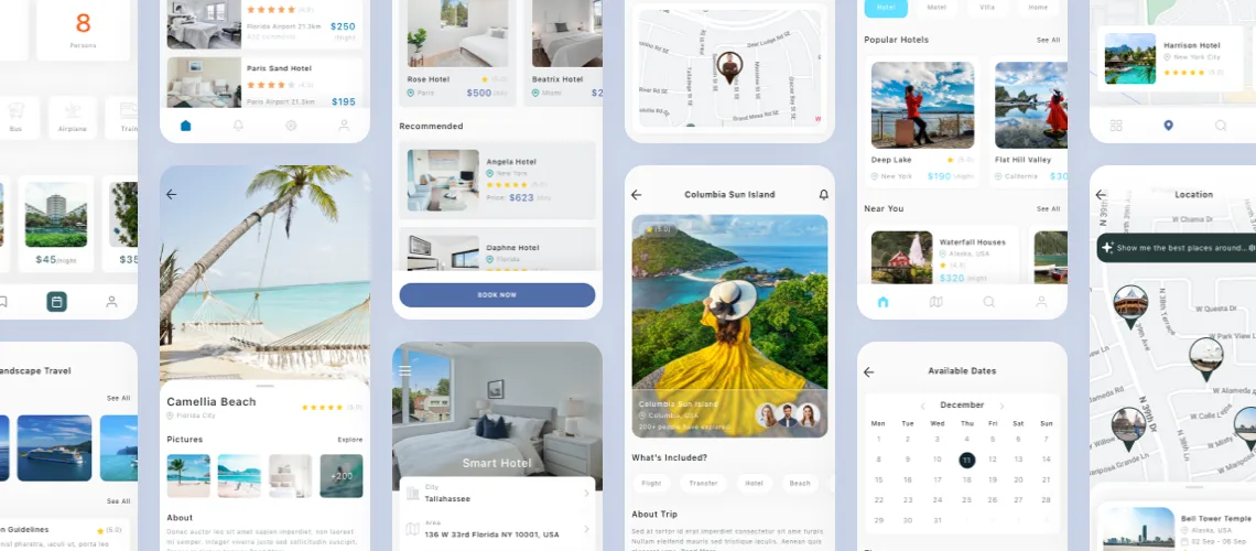 Hotel & Travel App UI Kits