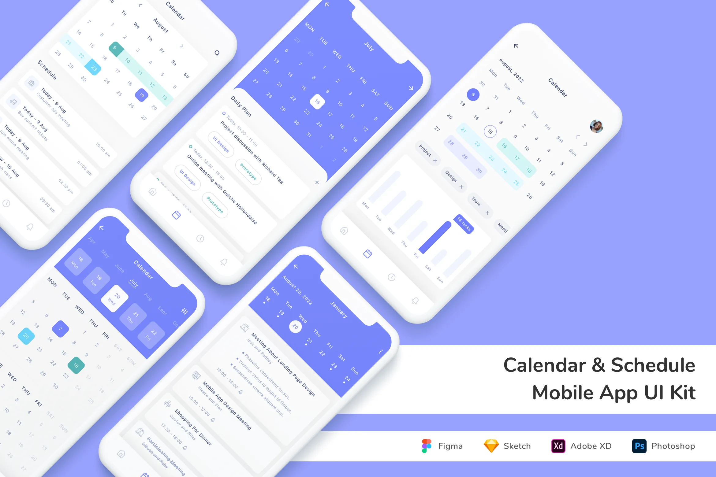 Calendar & Schedule Mobile App UI Kit